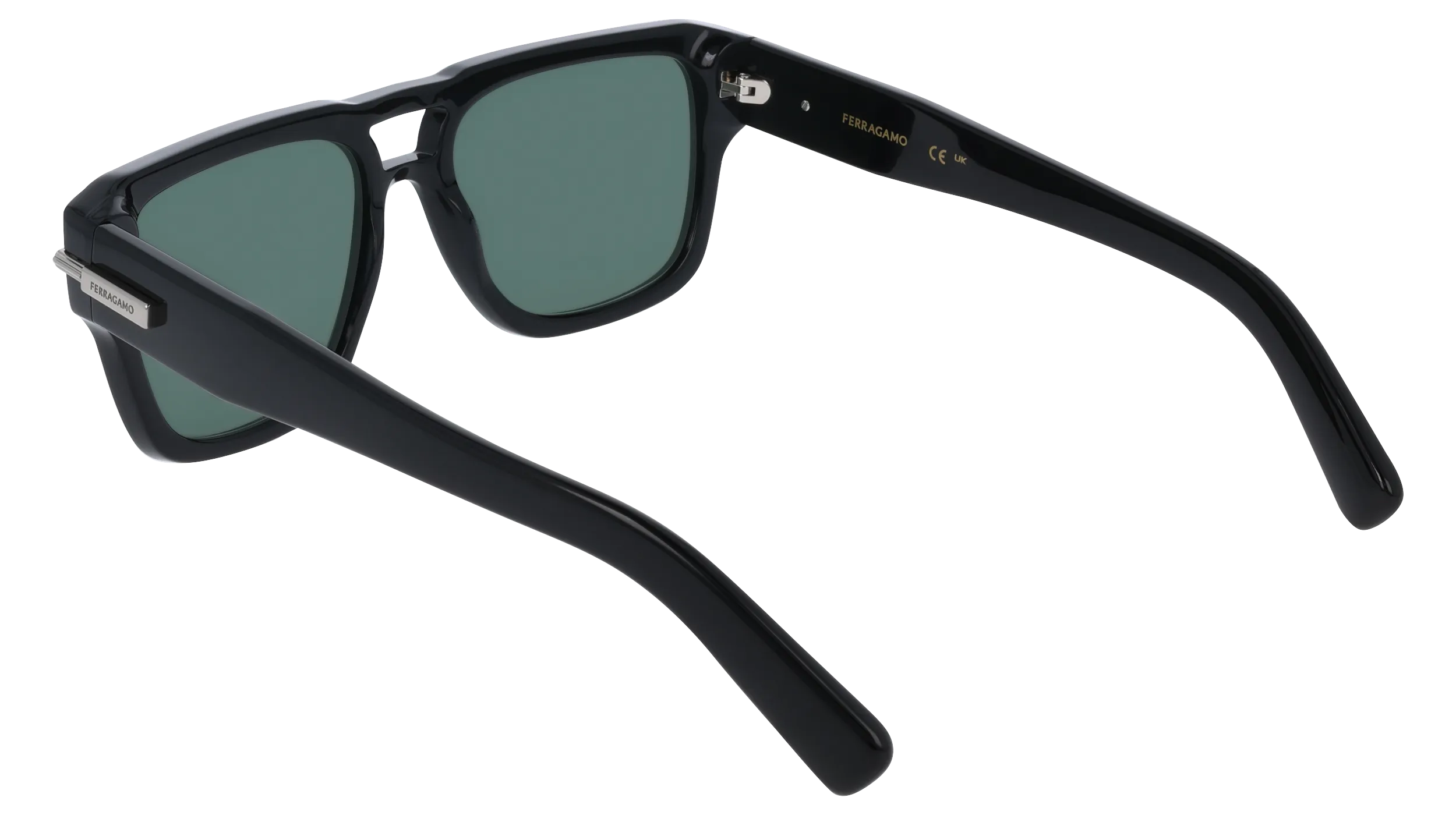 Ferragamo SF2070S 1 Occhiali da sole Acetato Nero Squadrata Normale - immagine 4
