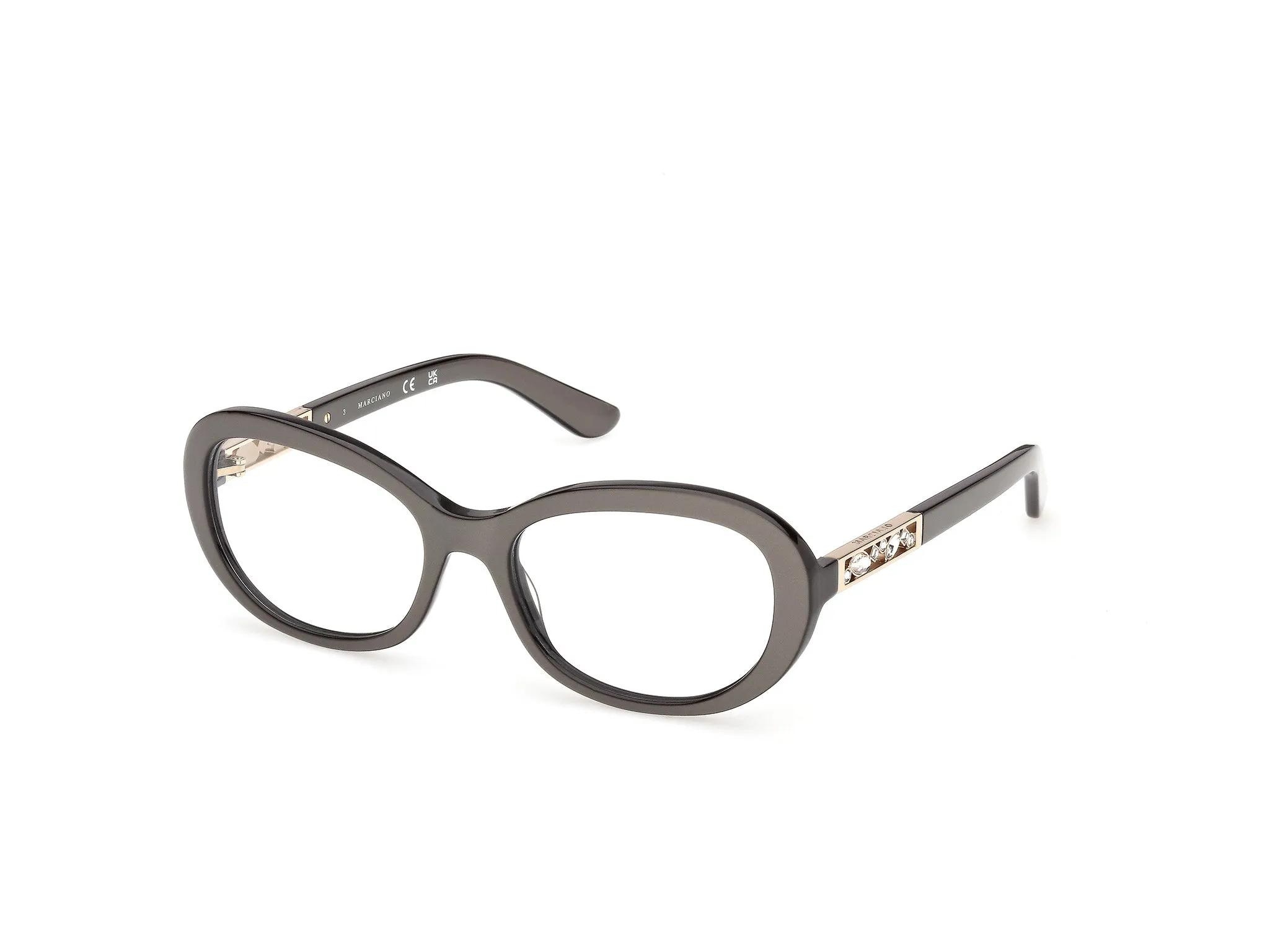 Guess by Marciano GM50065 20 Montature da vista Acetato Grigio Rotonda Normale - immagine 1
