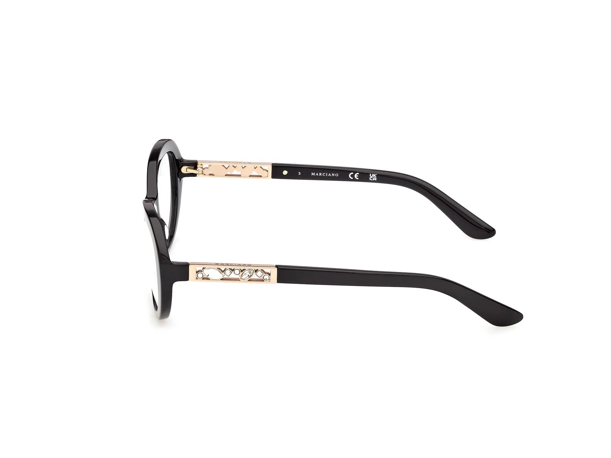 Guess by Marciano GM50065 1 Montature da vista Acetato Nero Rotonda Normale - immagine 3