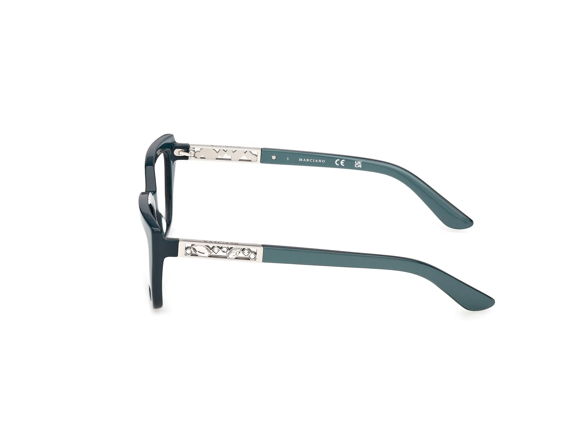 Guess by Marciano GM50064 87 Montature da vista Acetato Turchese Squadrata Normale - immagine 3