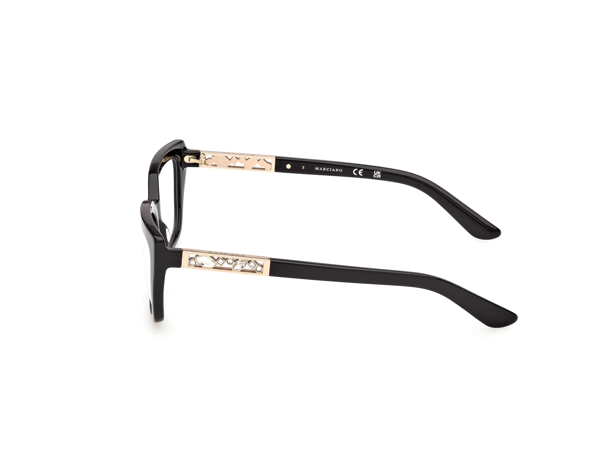Guess by Marciano GM50064 1 Montature da vista Acetato Nero Squadrata Normale - immagine 3