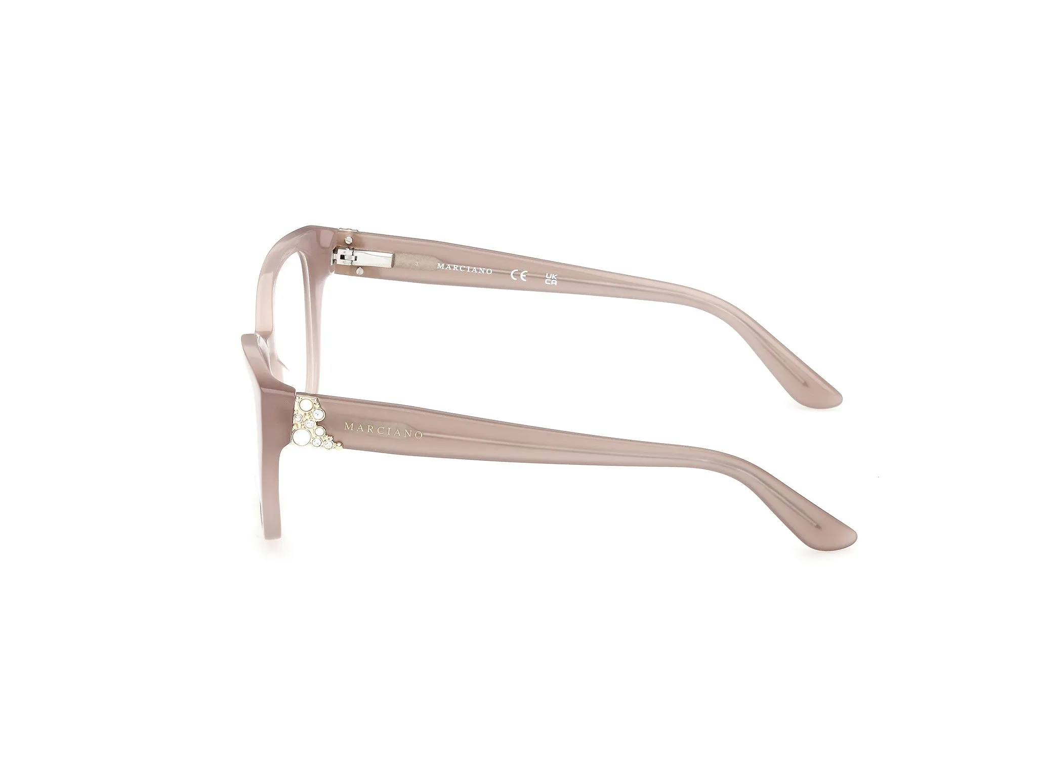 Guess by Marciano GM50063 59 Montature da vista Acetato Beige Cat Eye Normale - immagine 3