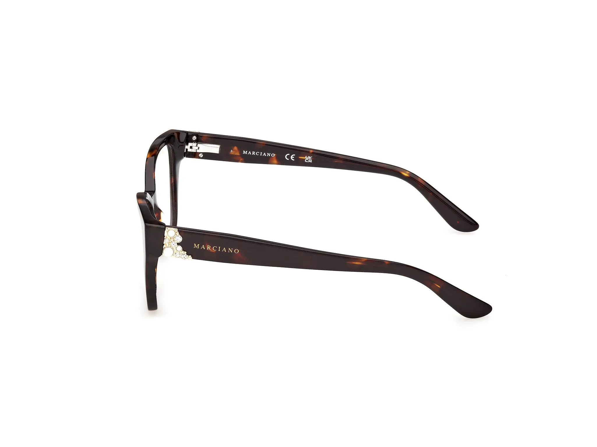 Guess by Marciano GM50063 52 Montature da vista Acetato Havana Cat Eye Normale - immagine 3