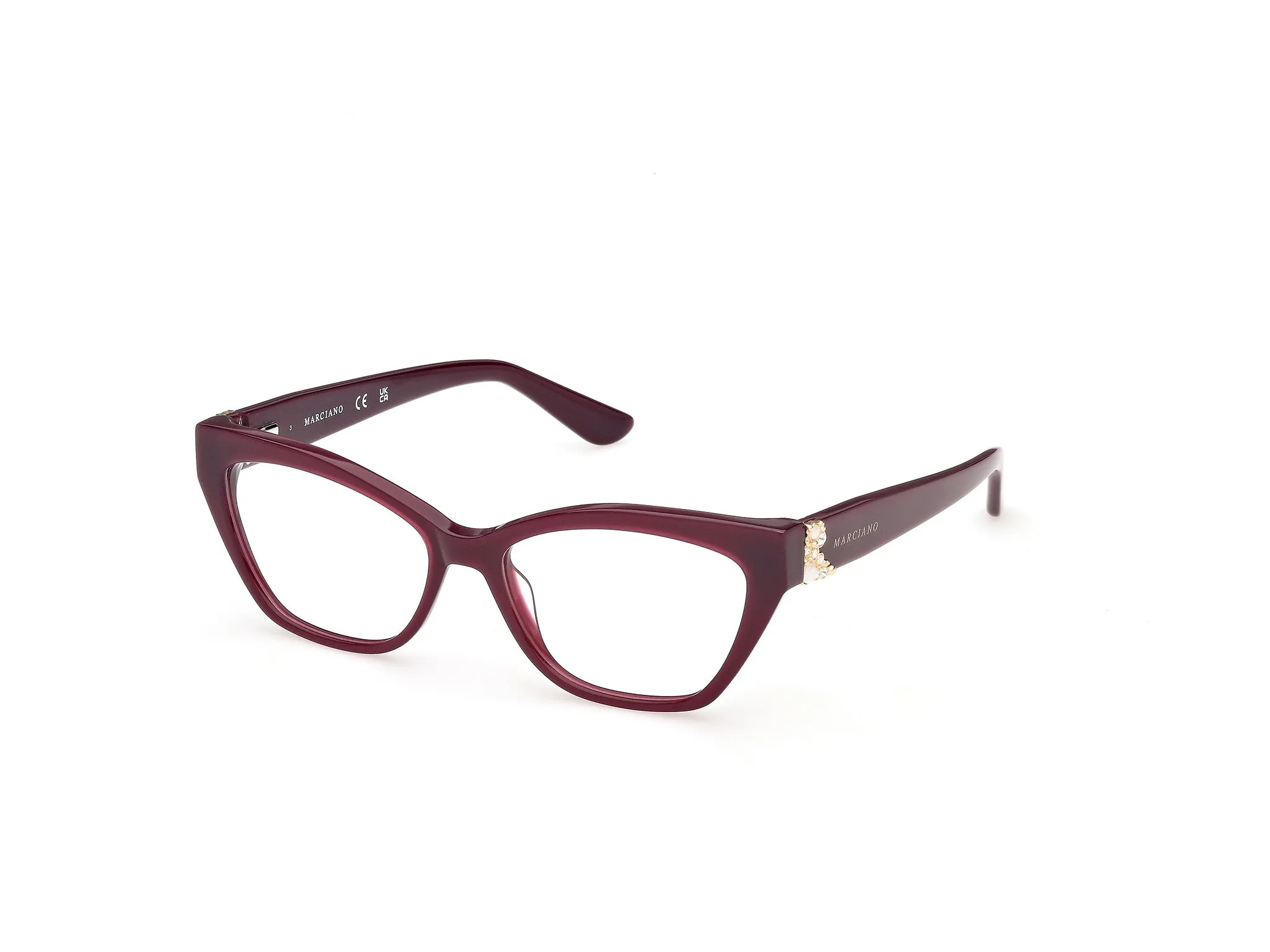 Guess by Marciano GM50062 71 Montature da vista Acetato Bordeaux Cat Eye Normale - immagine 1