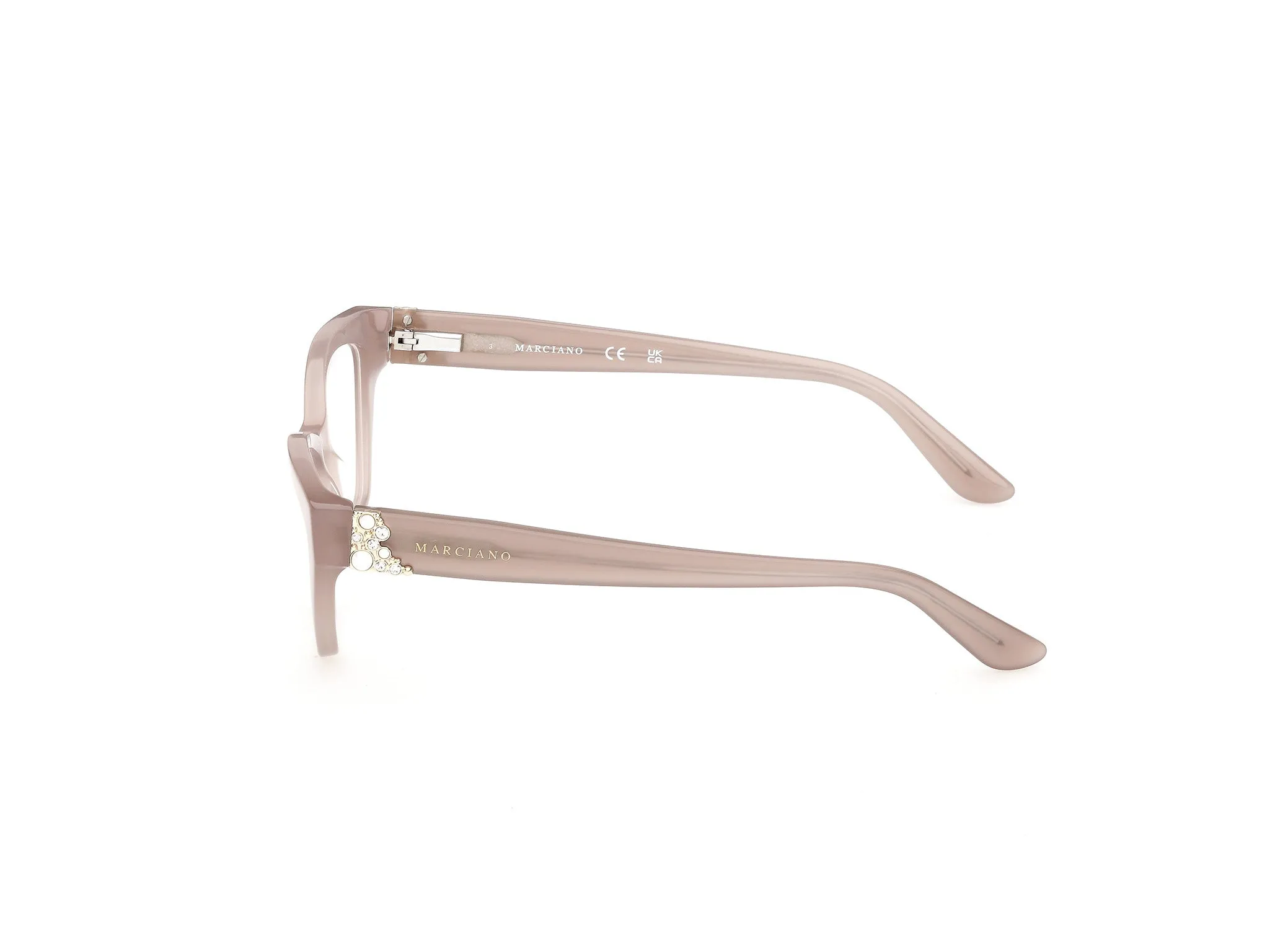 Guess by Marciano GM50062 59 Montature da vista Acetato Beige Cat Eye Normale - immagine 3