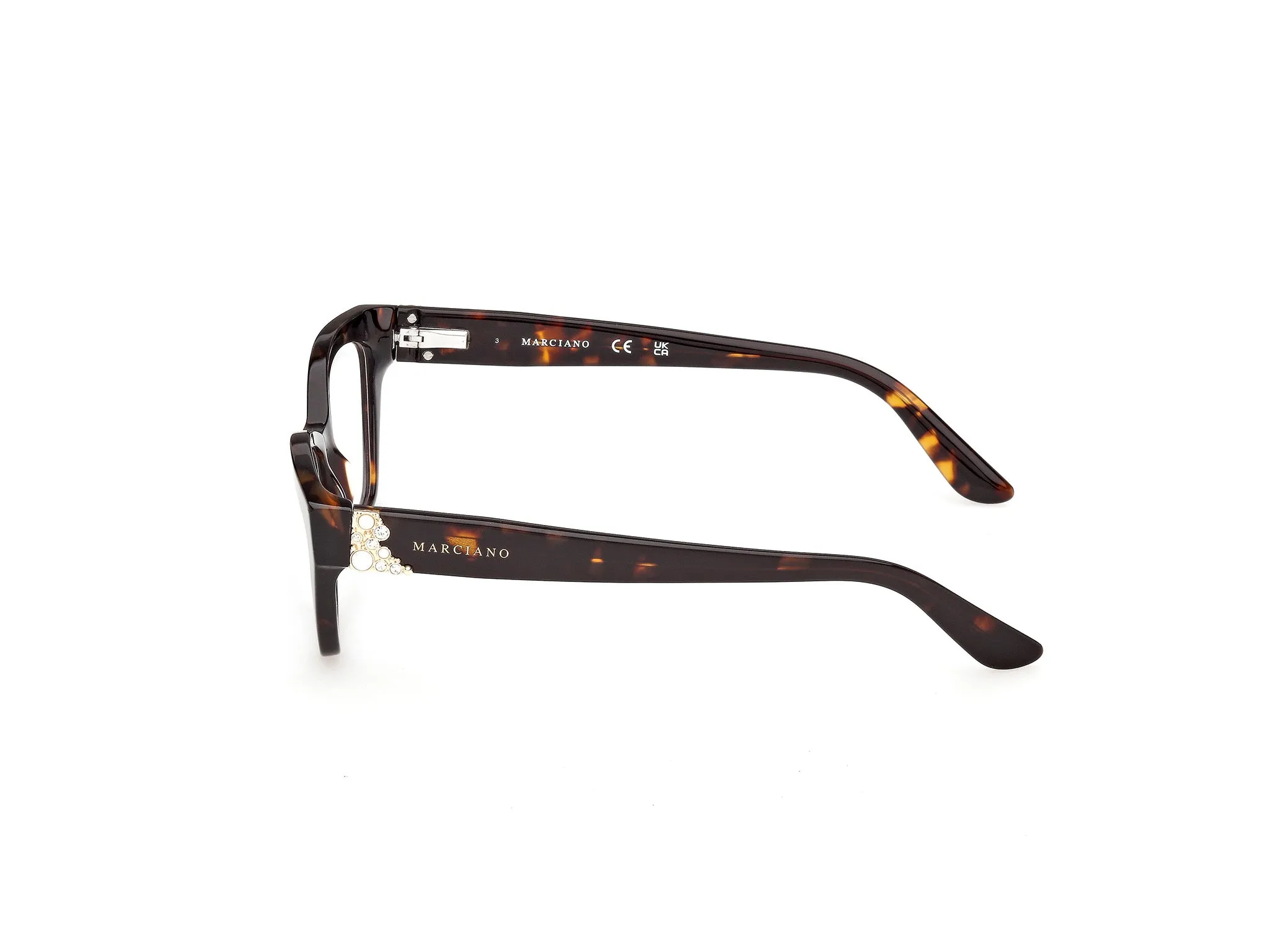 Guess by Marciano GM50062 52 Montature da vista Acetato Havana Cat Eye Normale - immagine 3