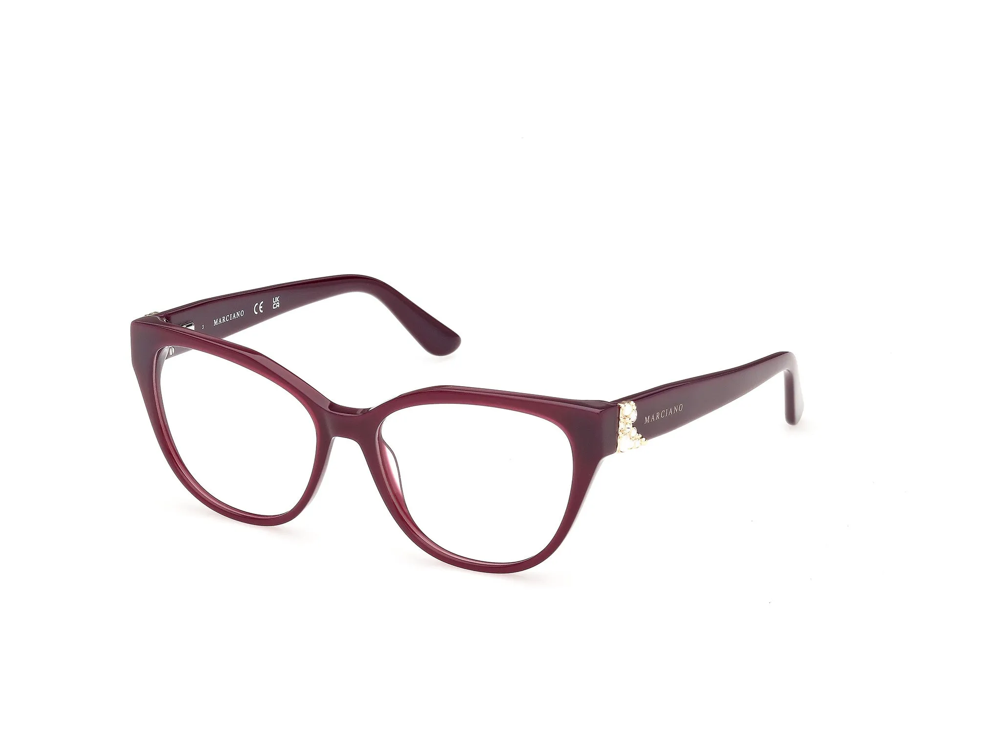 Guess by Marciano GM50061 71 Montature da vista Acetato Bordeaux Cat Eye Normale - immagine 1