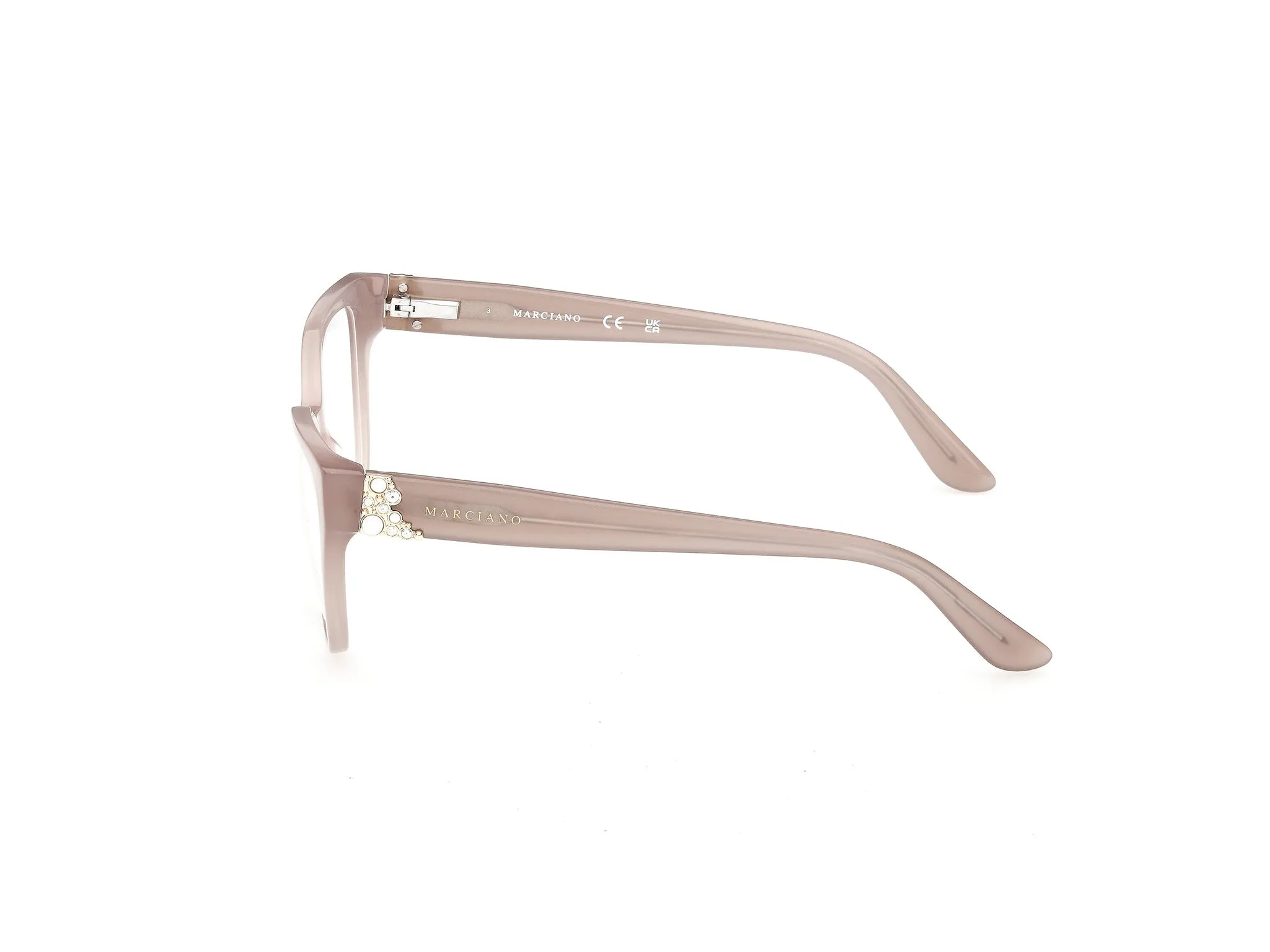 Guess by Marciano GM50061 59 Montature da vista Acetato Beige Cat Eye Normale - immagine 3