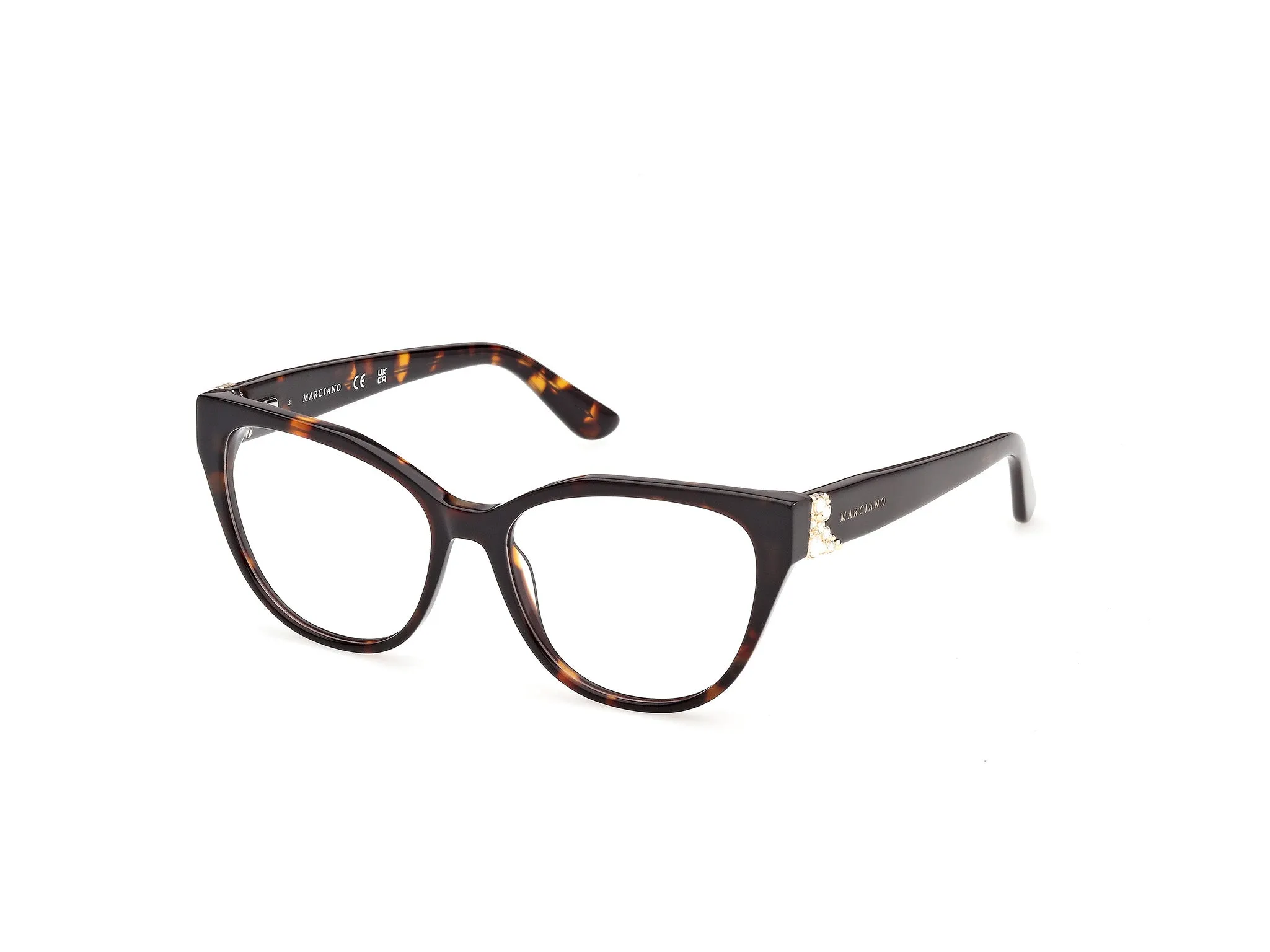 Guess by Marciano GM50061 52 Montature da vista Acetato Havana Cat Eye Normale - immagine 1