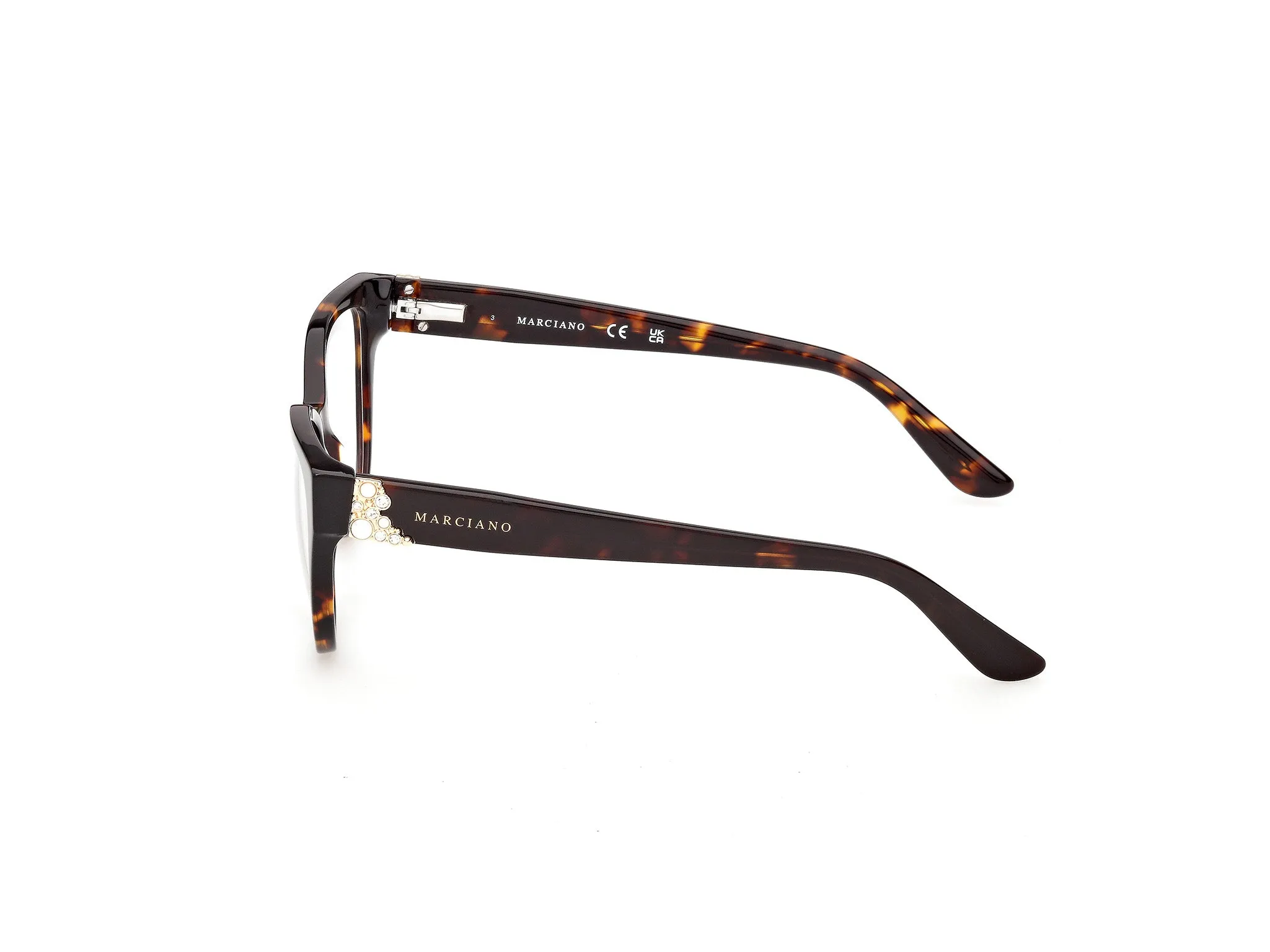 Guess by Marciano GM50061 52 Montature da vista Acetato Havana Cat Eye Normale - immagine 3