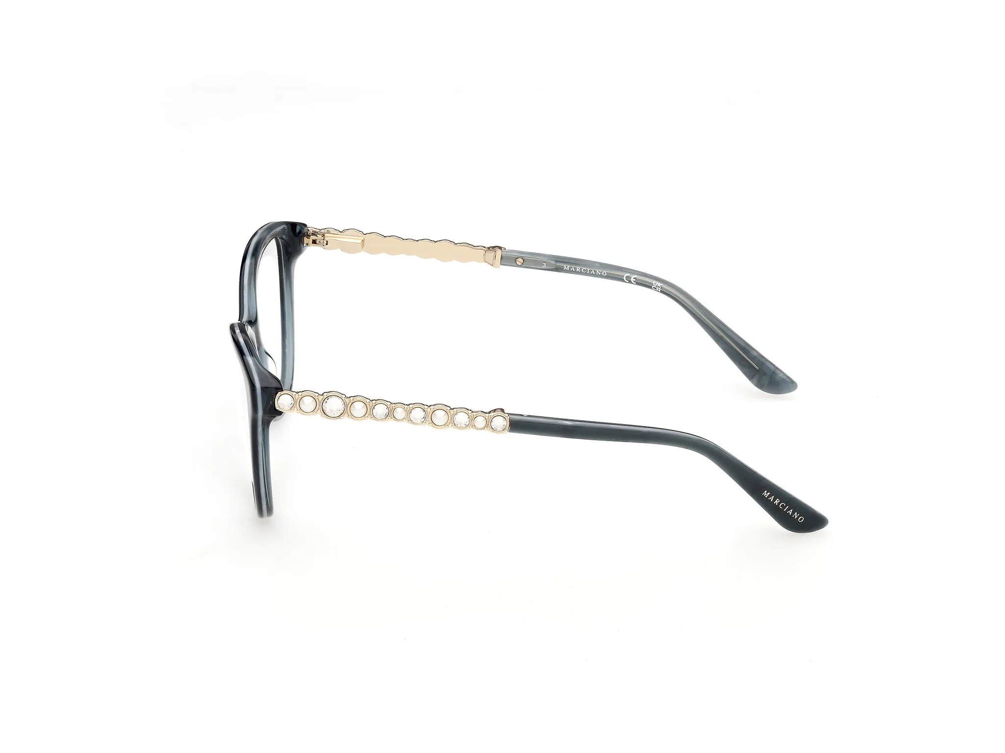 Guess by Marciano GM50060 89 Montature da vista Acetato Turchese Cat Eye Normale - immagine 3