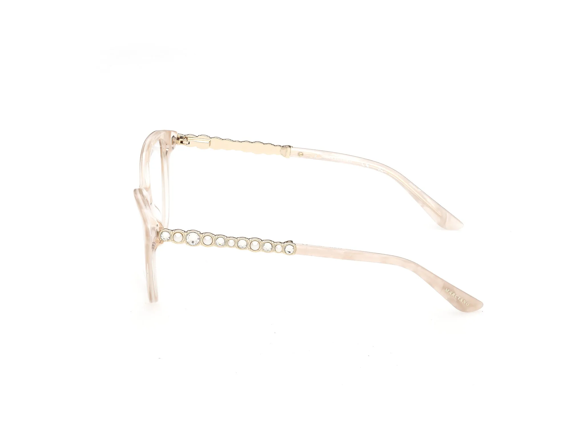 Guess by Marciano GM50060 59 Montature da vista Acetato Beige Cat Eye Normale - immagine 3