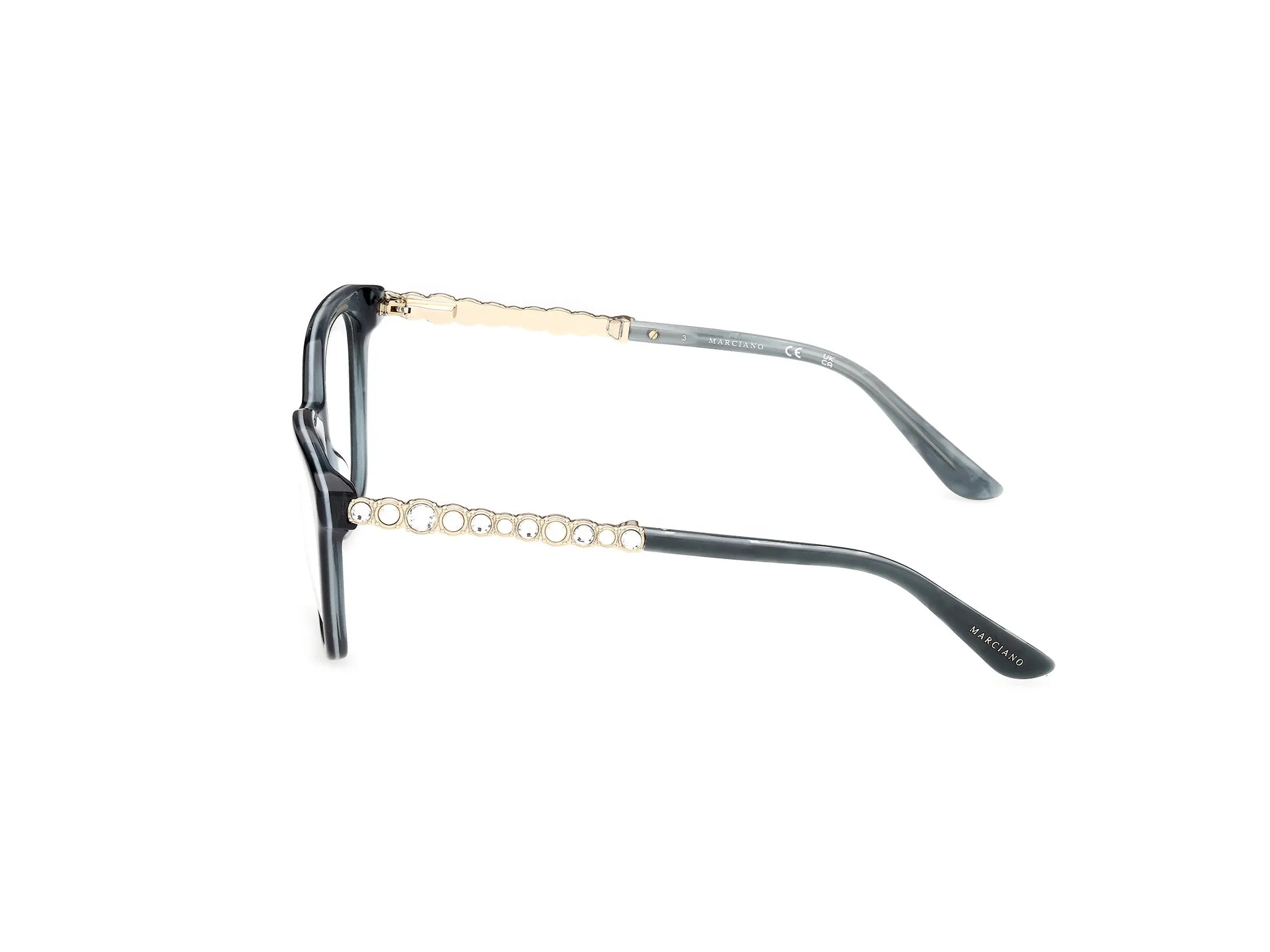 Guess by Marciano GM50059 89 Montature da vista Acetato Turchese Squadrata Normale - immagine 3