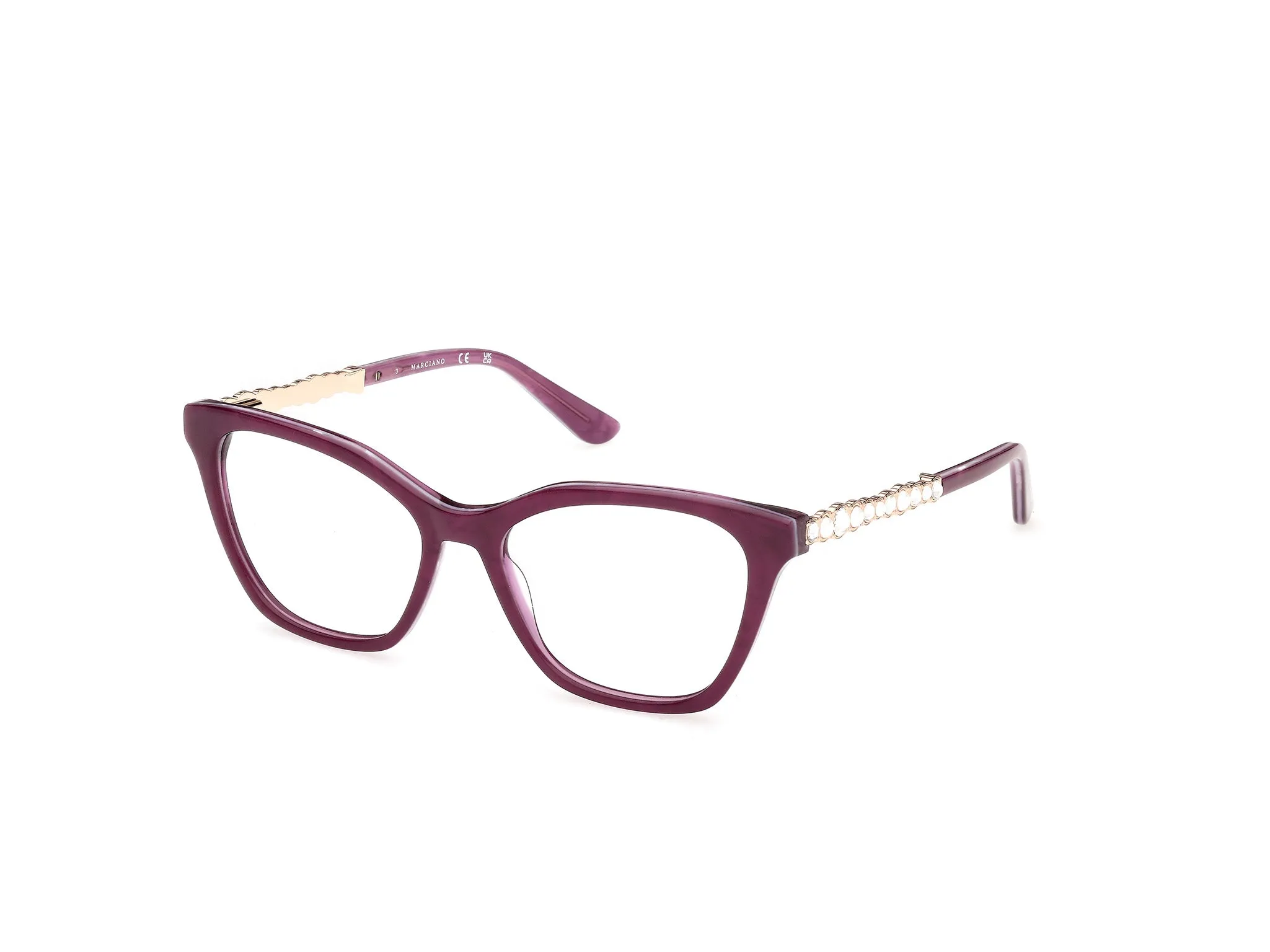 Guess by Marciano GM50059 83 Montature da vista Acetato Viola Squadrata Normale - immagine 1