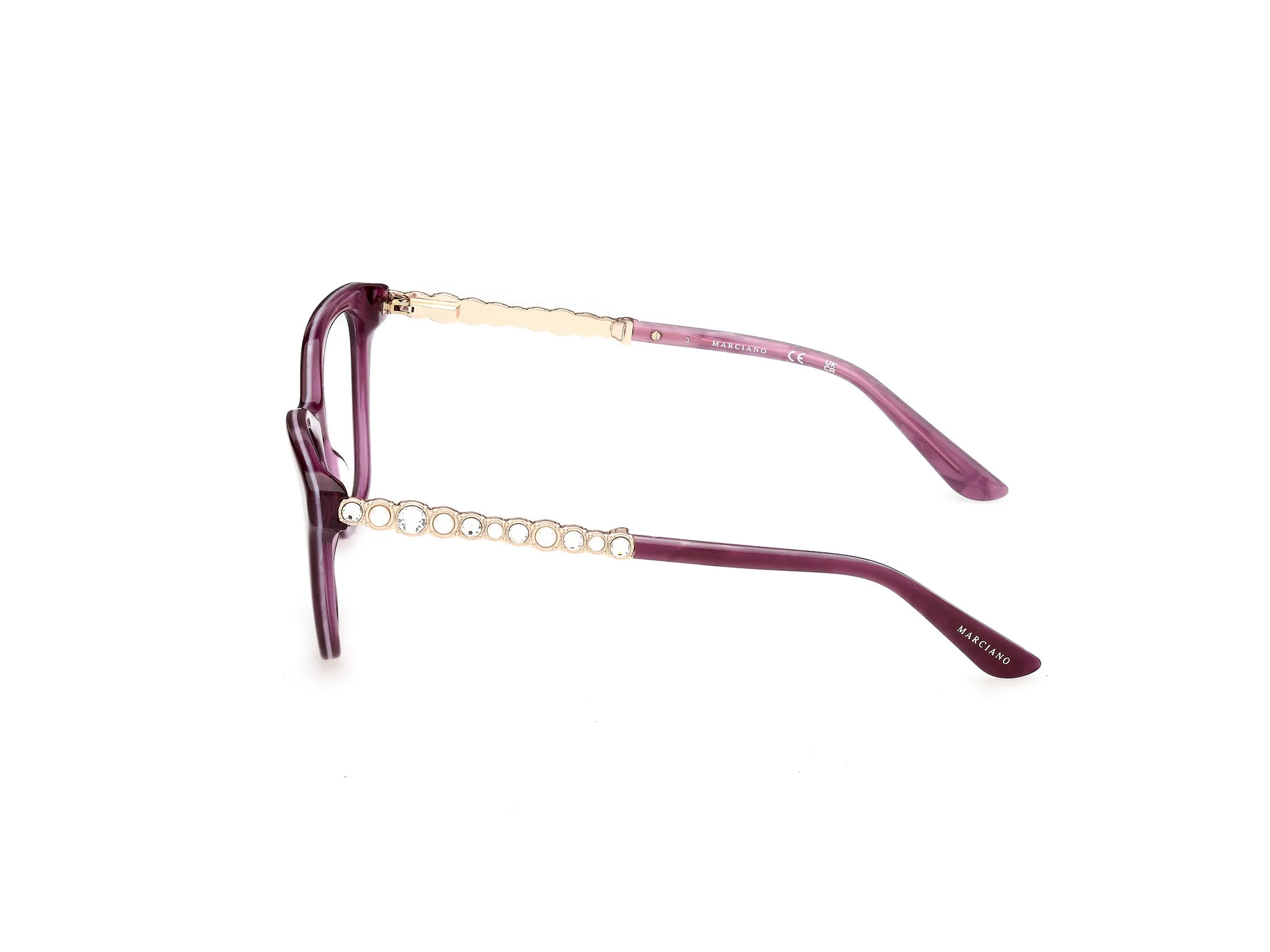 Guess by Marciano GM50059 83 Montature da vista Acetato Viola Squadrata Normale - immagine 3