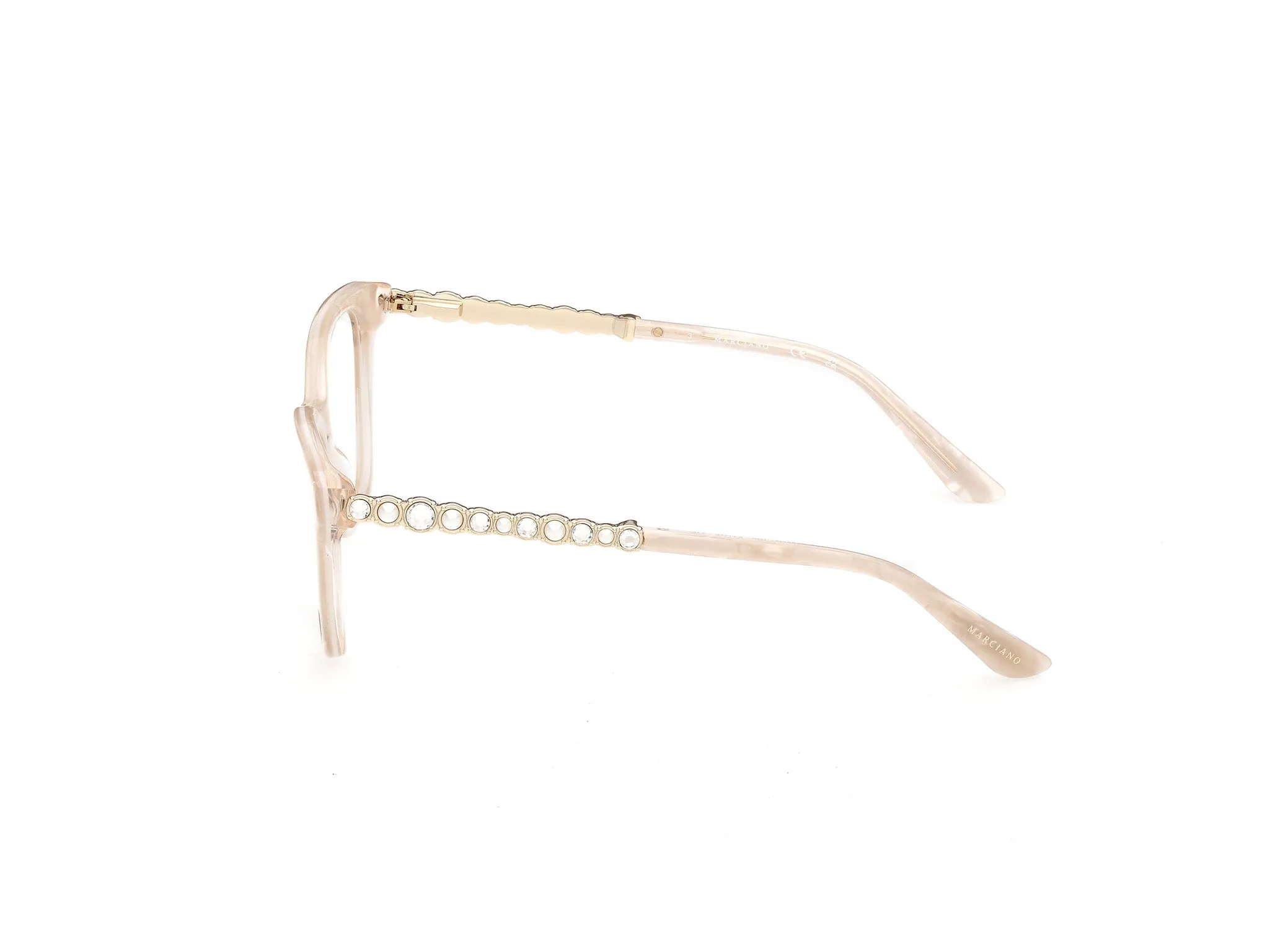 Guess by Marciano GM50059 59 Montature da vista Acetato Beige Squadrata Normale - immagine 3