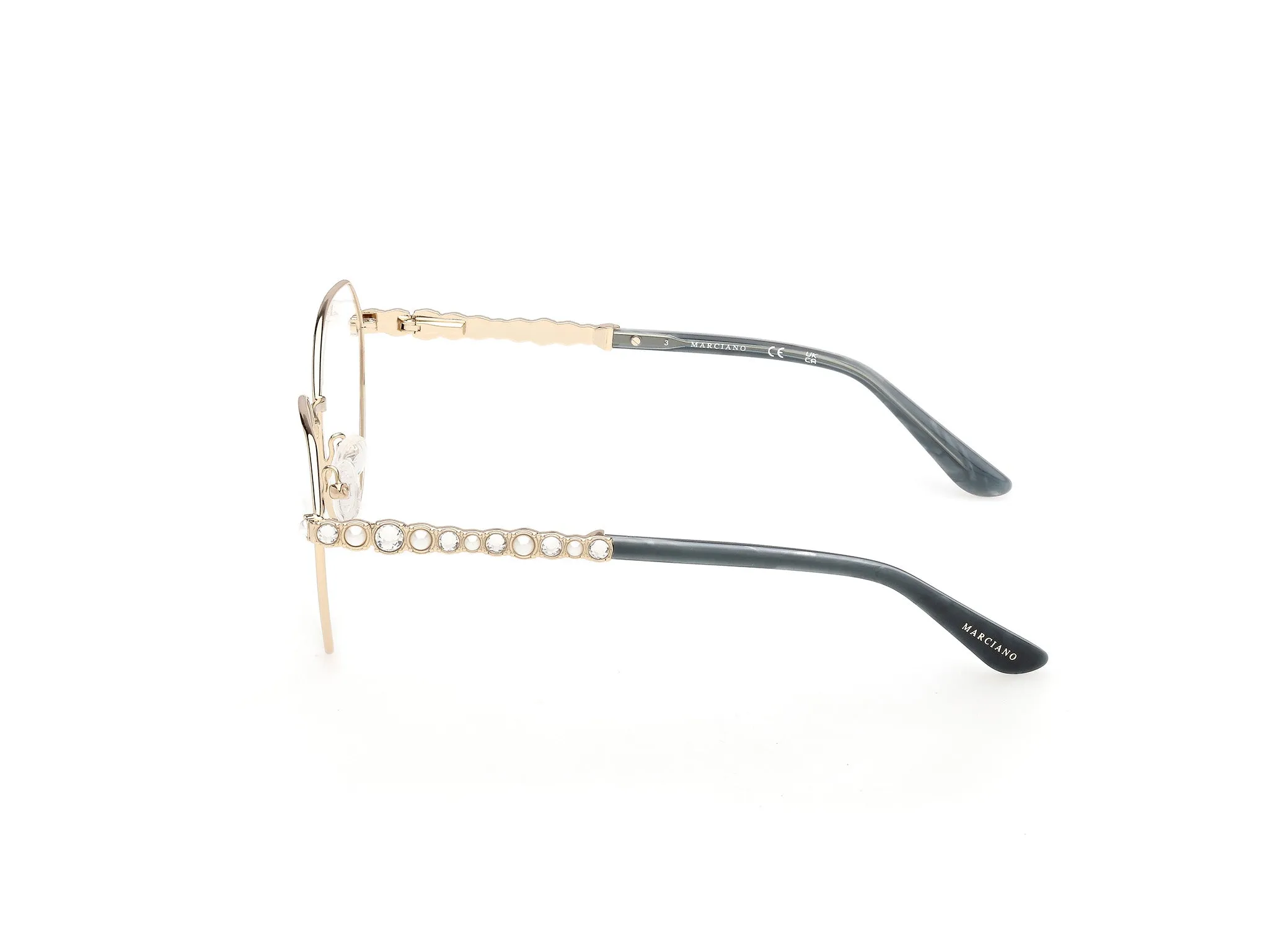 Guess by Marciano GM50056 33 Montature da vista Metallo Oro Rotonda Normale - immagine 3