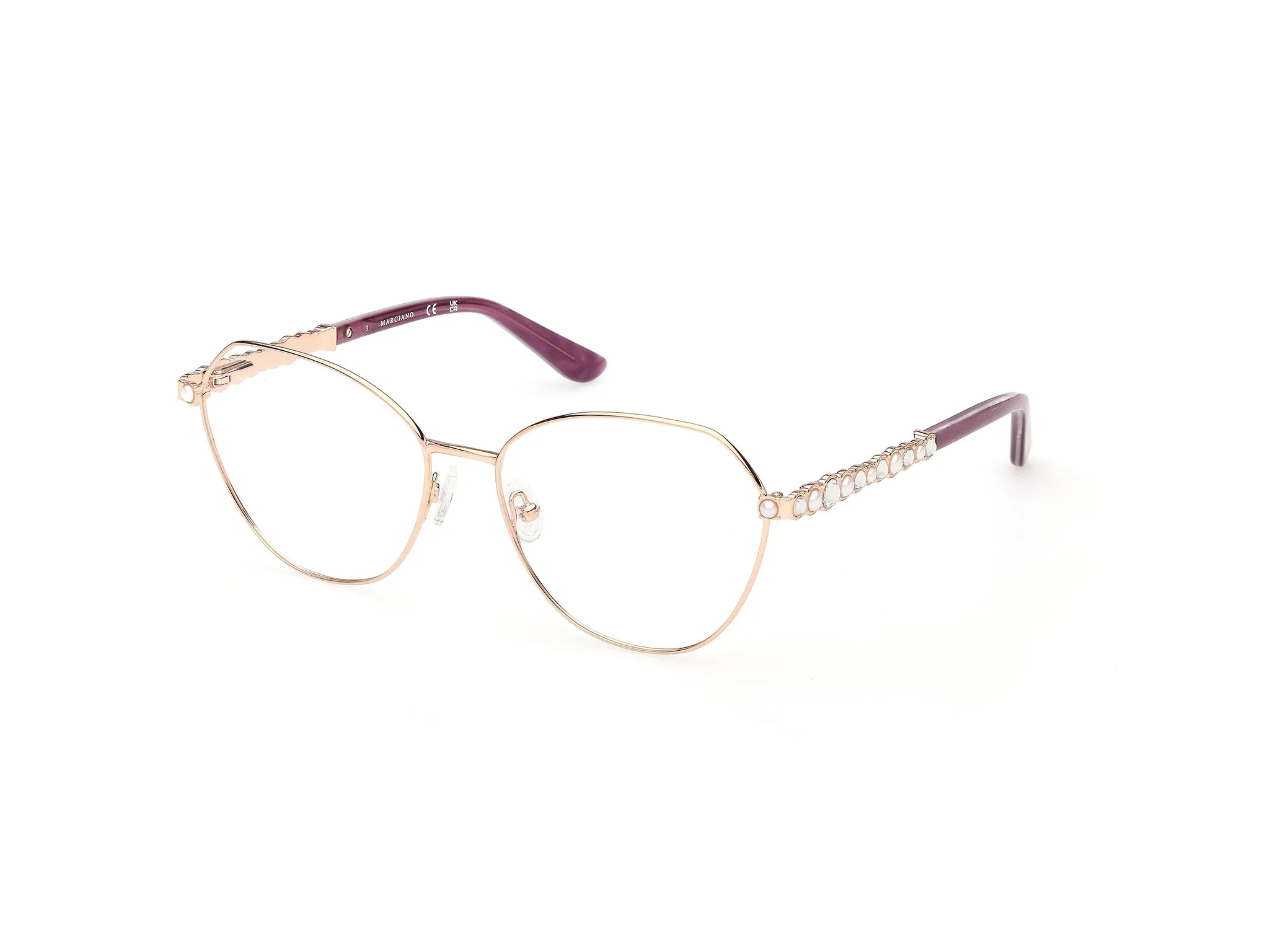 Guess by Marciano GM50056 32 Montature da vista Metallo Oro Rotonda Normale - immagine 1