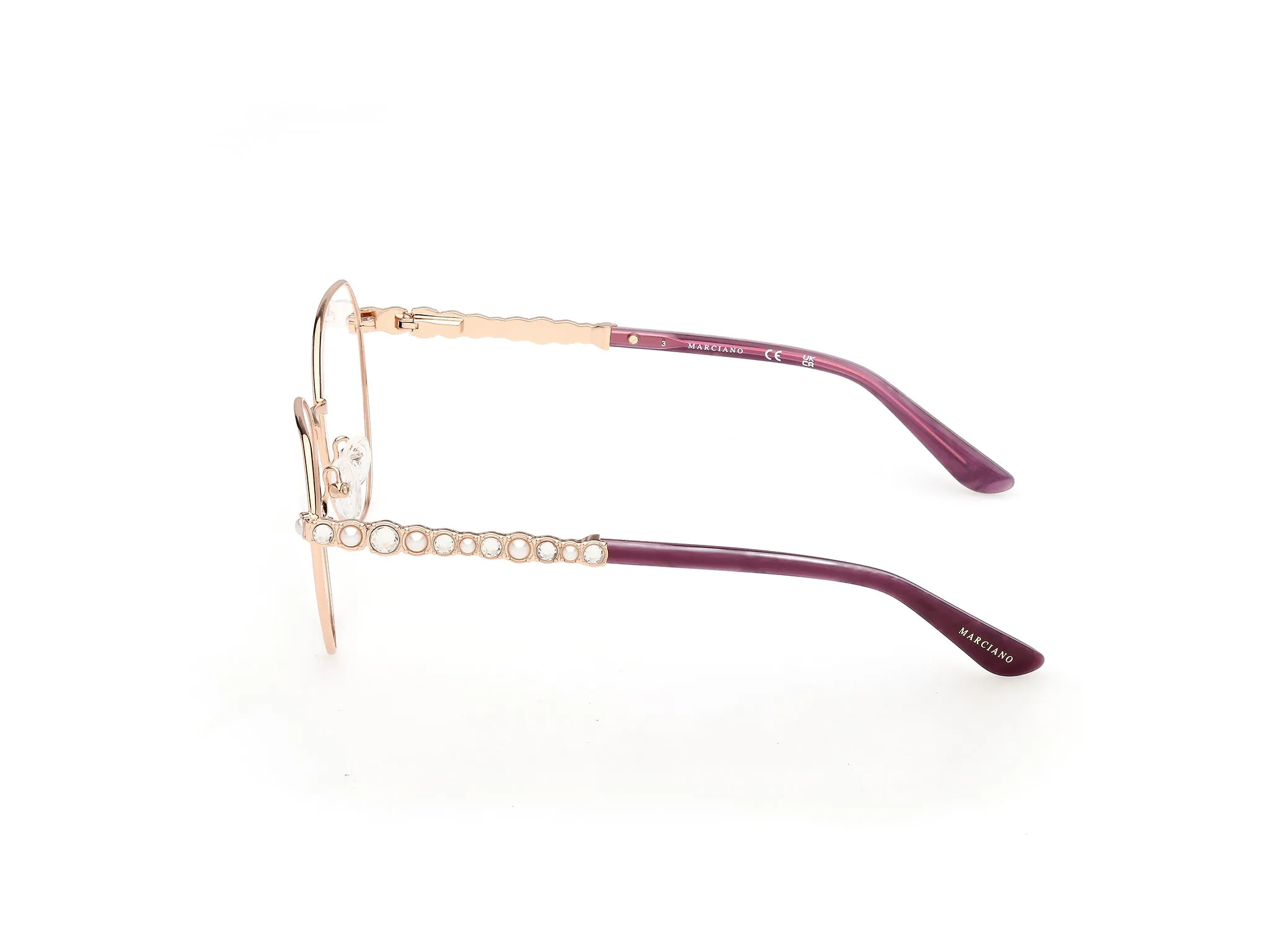 Guess by Marciano GM50056 32 Montature da vista Metallo Oro Rotonda Normale - immagine 3