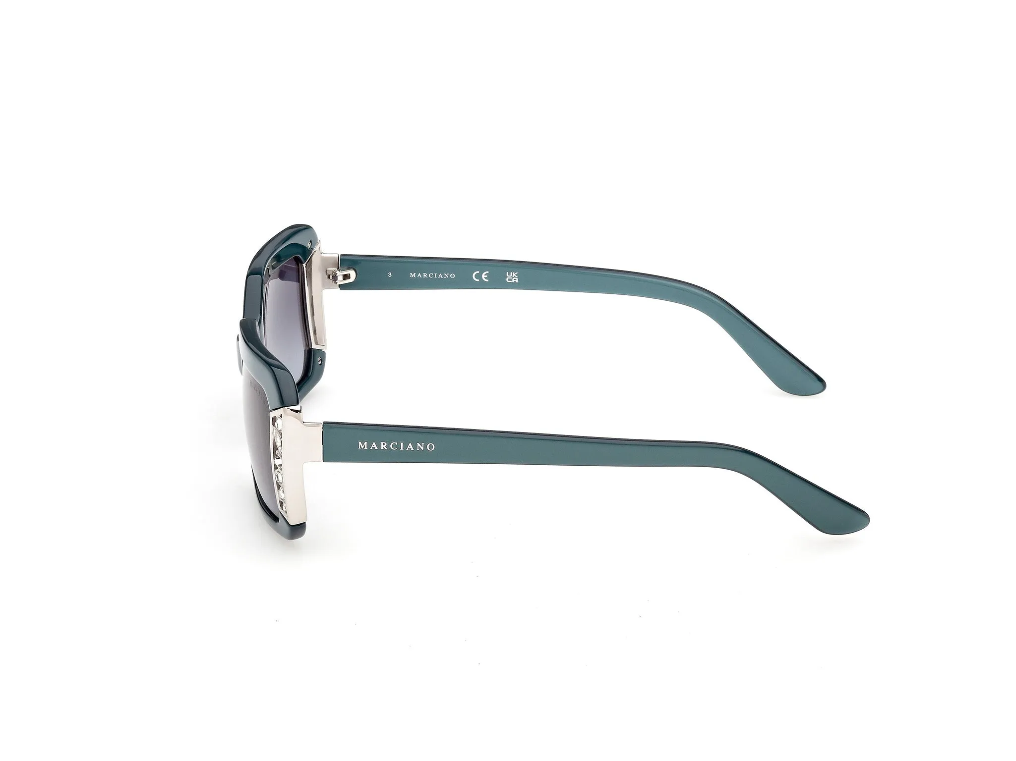 Guess by Marciano GM00042 87W Occhiali da sole Acetato Turchese Blu Geometrica Normale - immagine 3