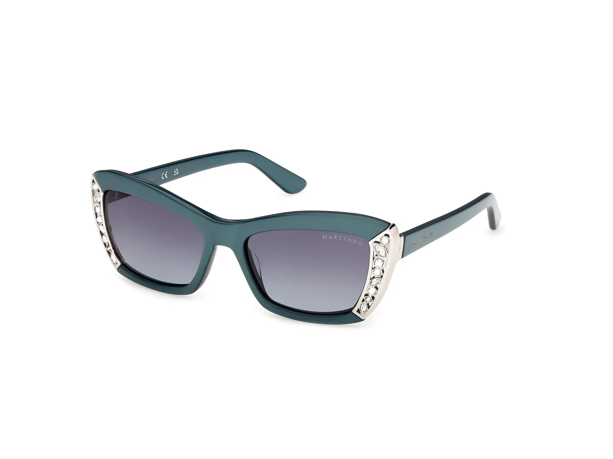 Guess by Marciano GM00041 87W Occhiali da sole Acetato Turchese Blu Squadrata Normale - immagine 1