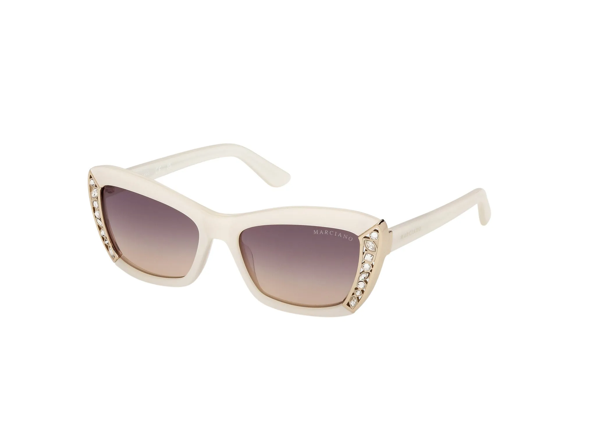 Guess by Marciano GM00041 25B Occhiali da sole Acetato Avorio Fumo Squadrata Normale - immagine 1