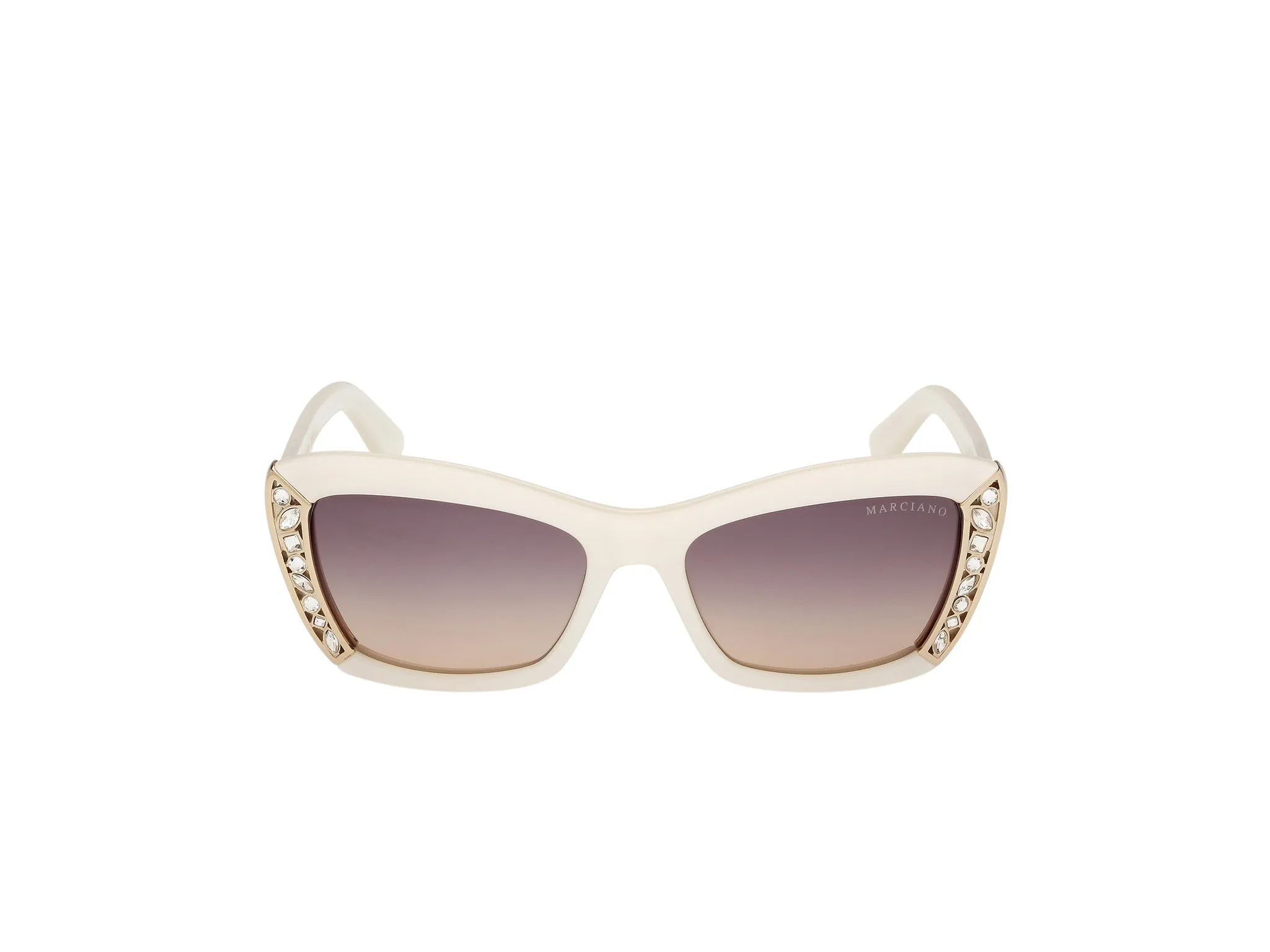 Guess by Marciano GM00041 25B Occhiali da sole Acetato Avorio Fumo Squadrata Normale - immagine 2