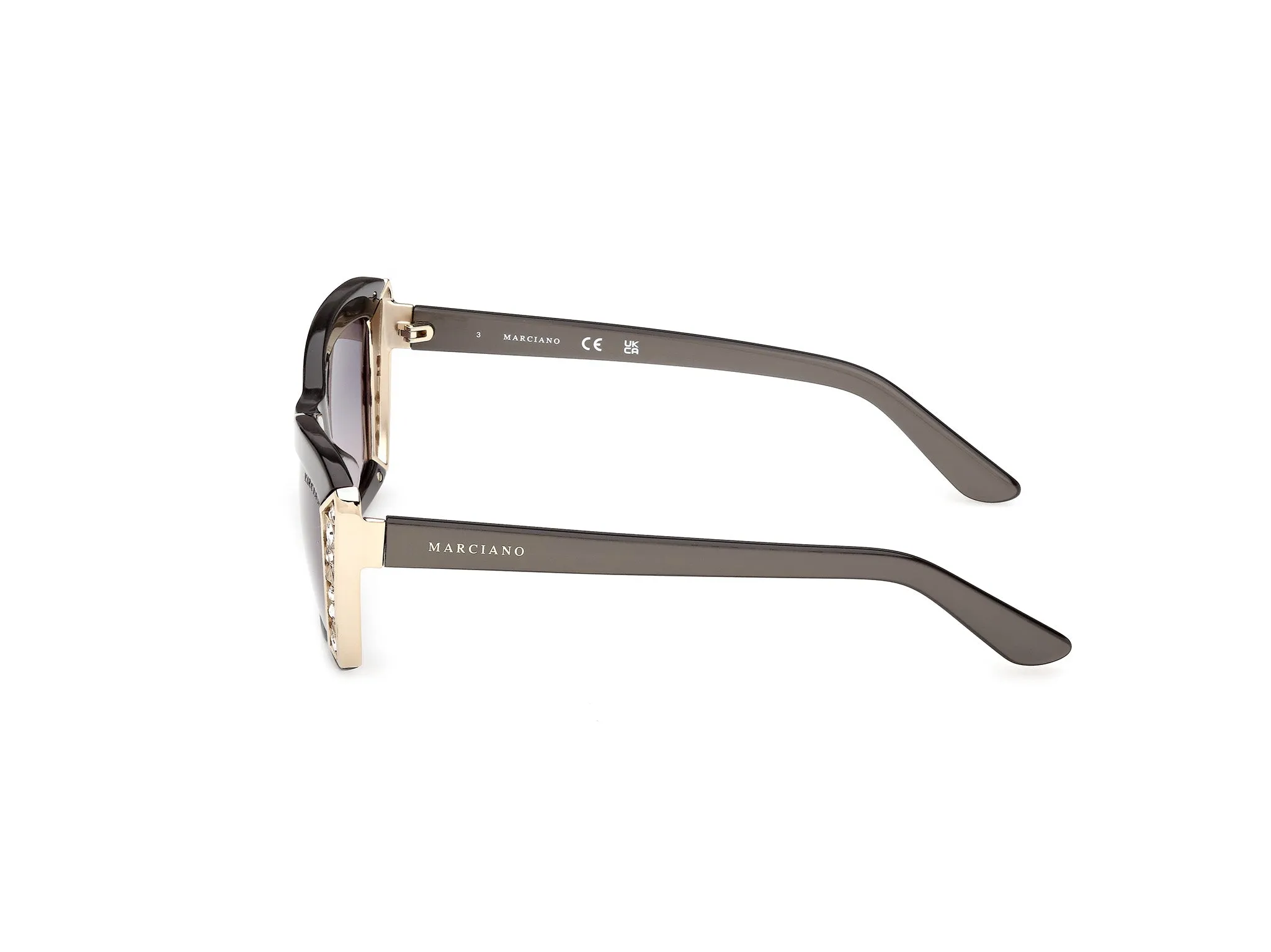 Guess by Marciano GM00041 20B Occhiali da sole Acetato Grigio Fumo Squadrata Normale - immagine 3