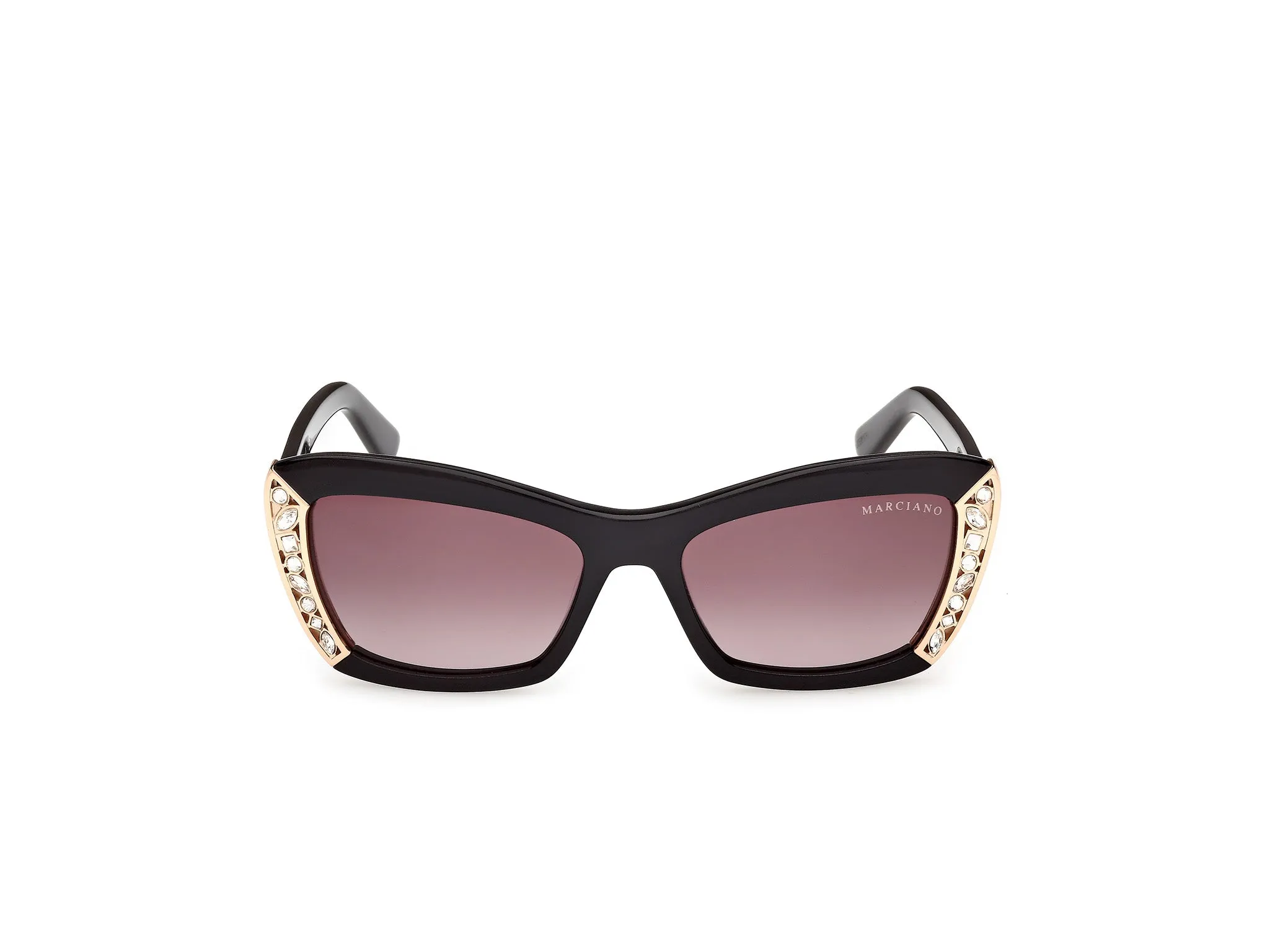 Guess by Marciano GM00041 01F Occhiali da sole Acetato Nero Marrone Squadrata Normale - immagine 2