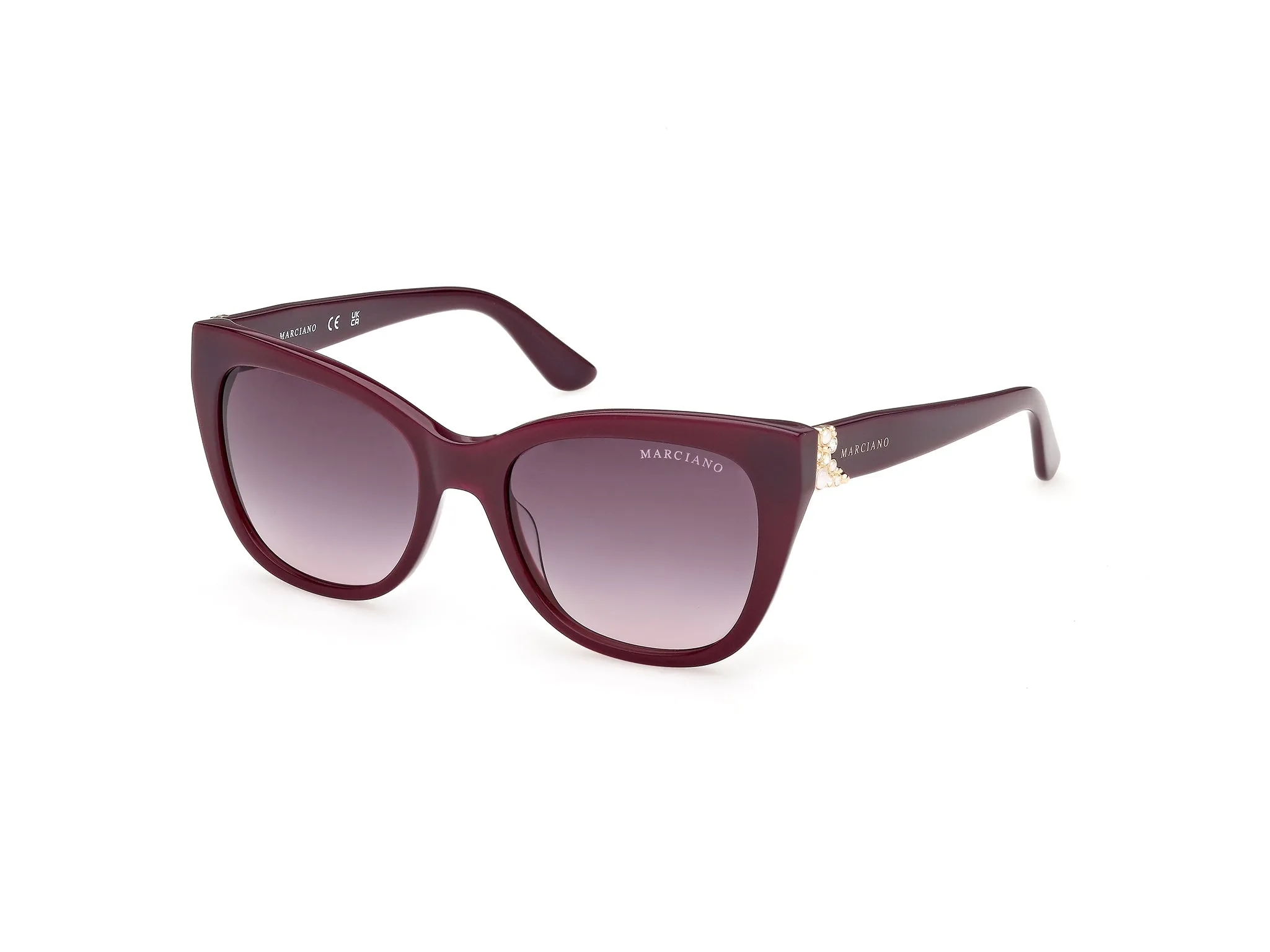 Guess by Marciano GM00040 71T Occhiali da sole Acetato Bordeaux Bordeaux Squadrata Normale - immagine 1