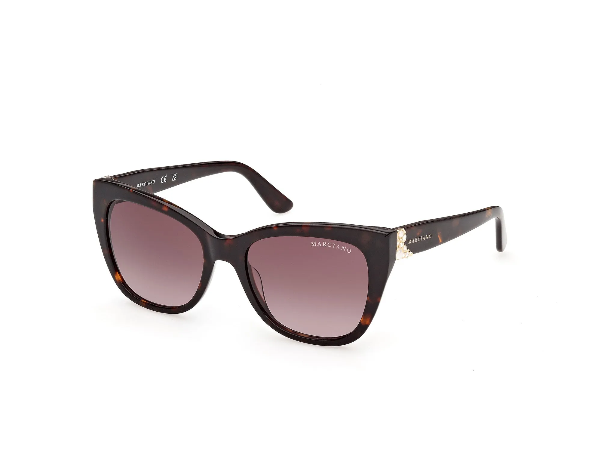 Guess by Marciano GM00040 52F Occhiali da sole Acetato Havana Marrone Squadrata Normale - immagine 1