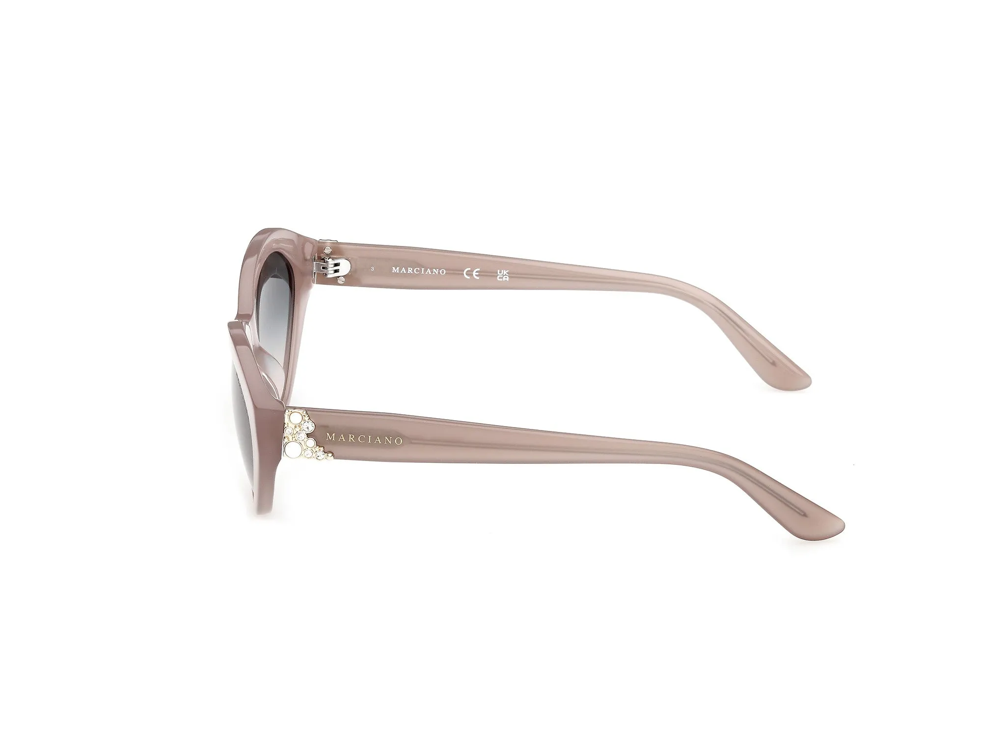 Guess by Marciano GM00039 59W Occhiali da sole Acetato Beige Blu Cat Eye Normale - immagine 3
