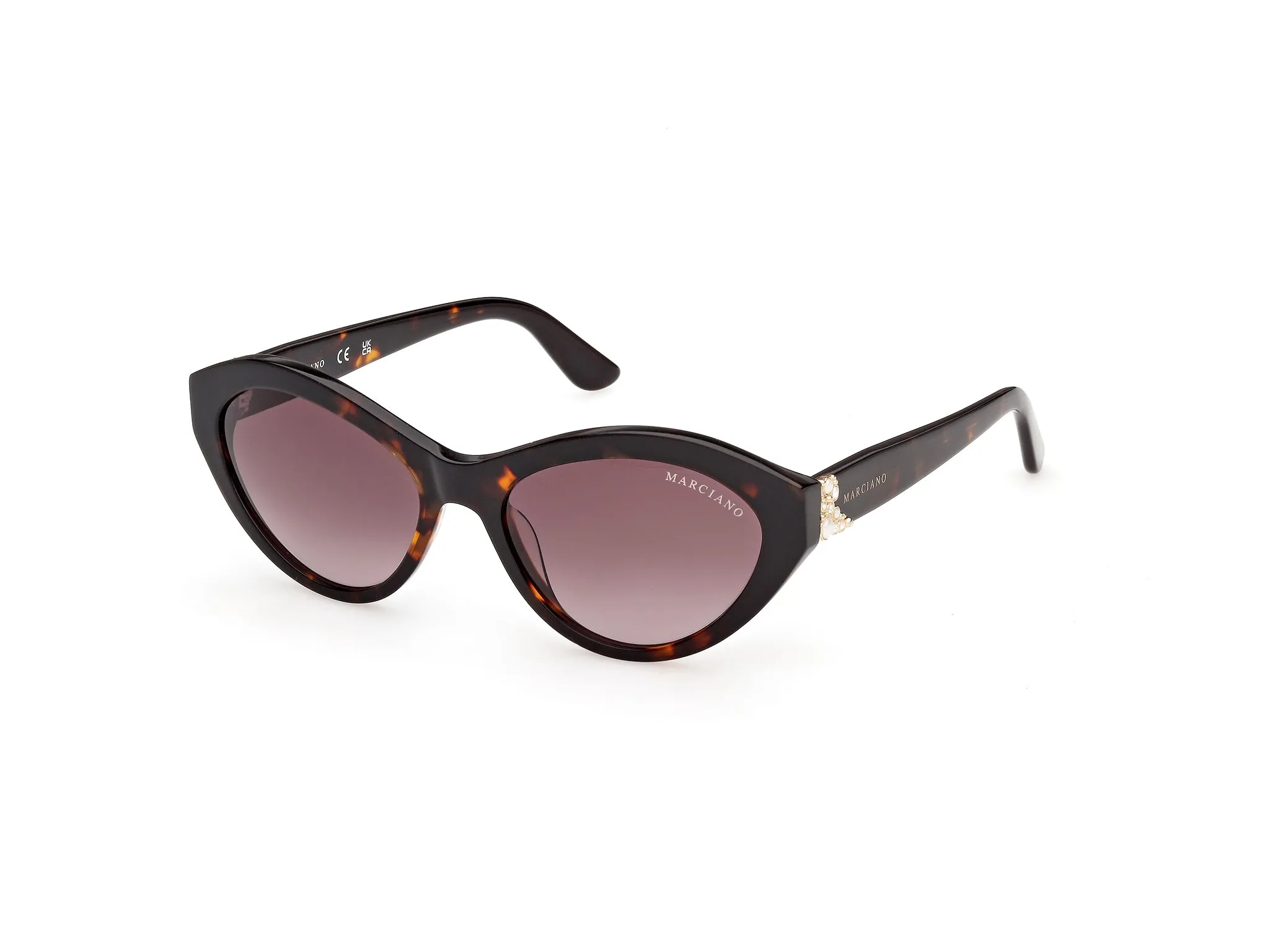 Guess by Marciano GM00039 52F Occhiali da sole Acetato Havana Marrone Cat Eye Normale - immagine 1