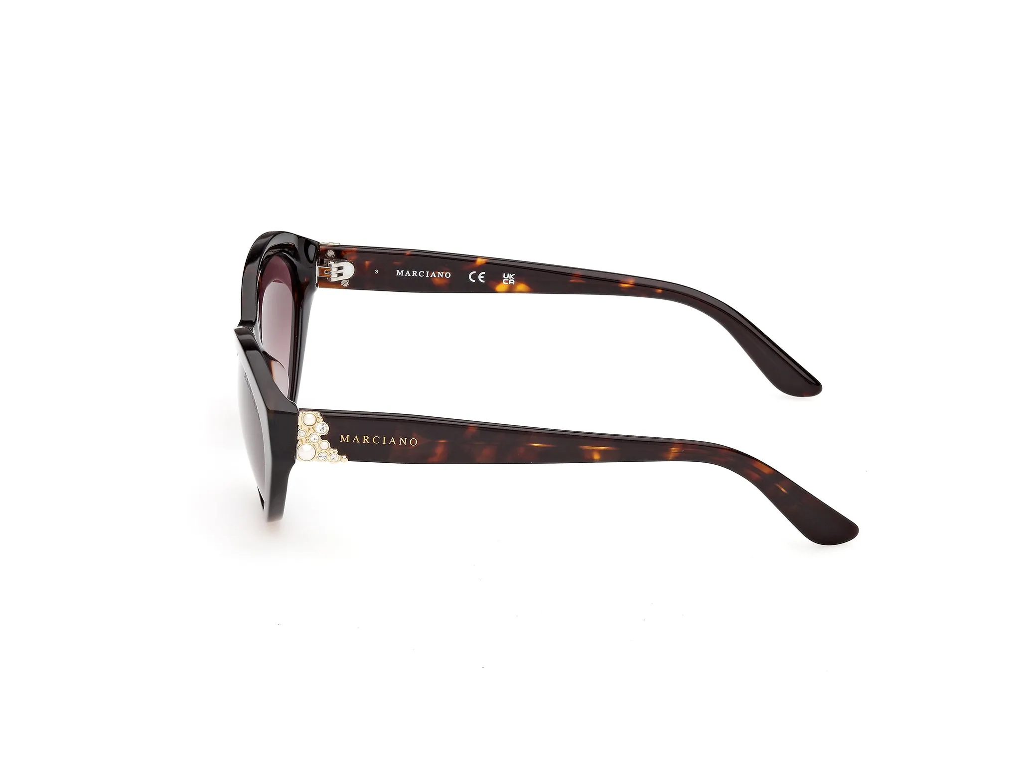 Guess by Marciano GM00039 52F Occhiali da sole Acetato Havana Marrone Cat Eye Normale - immagine 3
