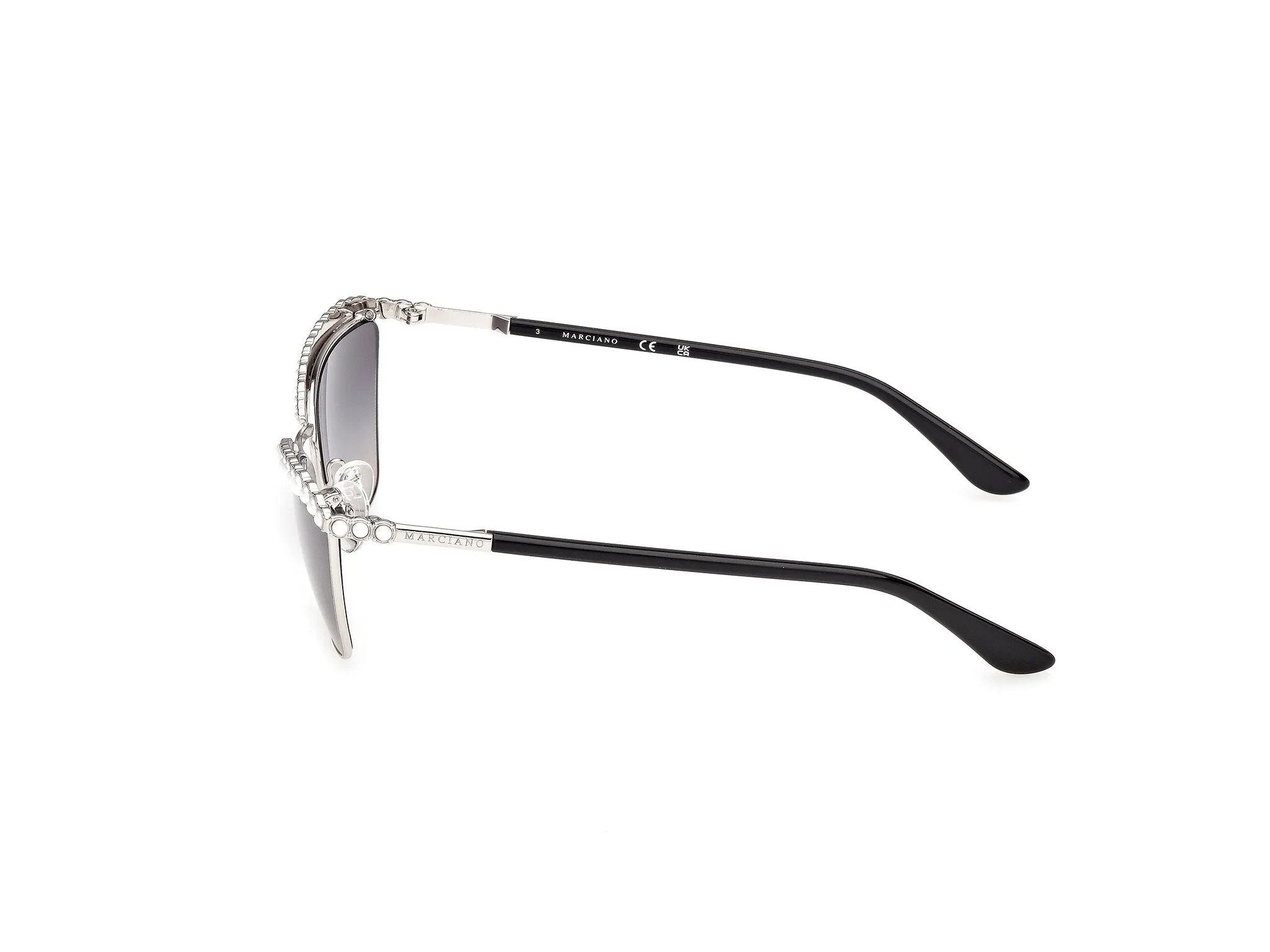 Guess by Marciano GM00038 10W Occhiali da sole Metallo Grigio Blu Cat Eye Normale - immagine 3