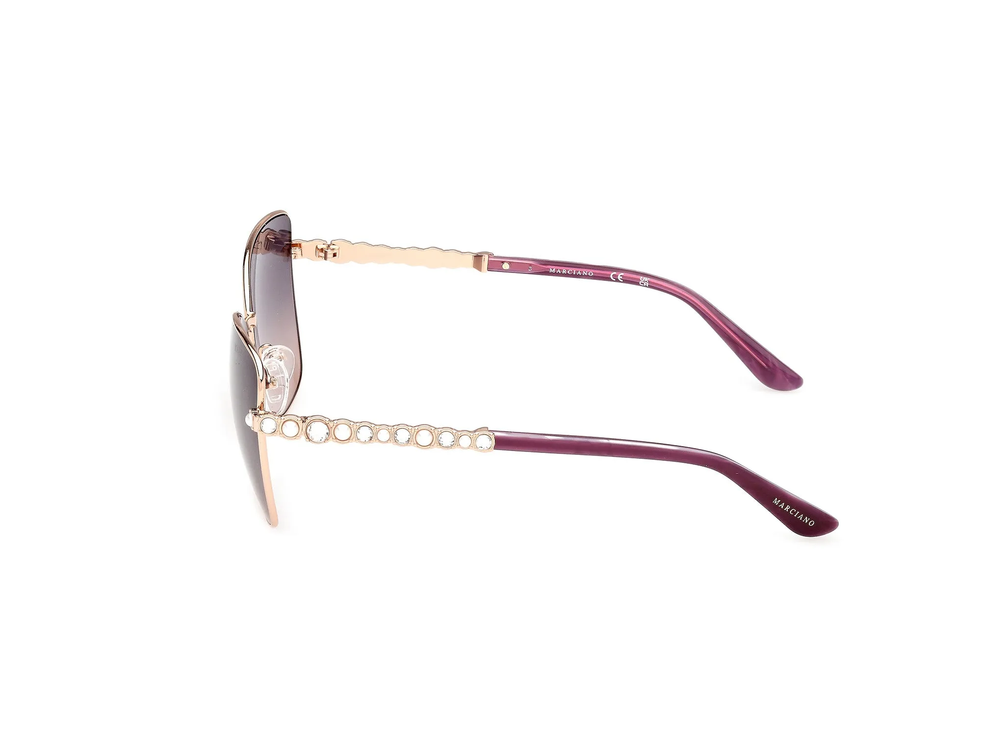 Guess by Marciano GM00037 32Z Occhiali da sole Metallo Oro Viola Farfalla Normale - immagine 3