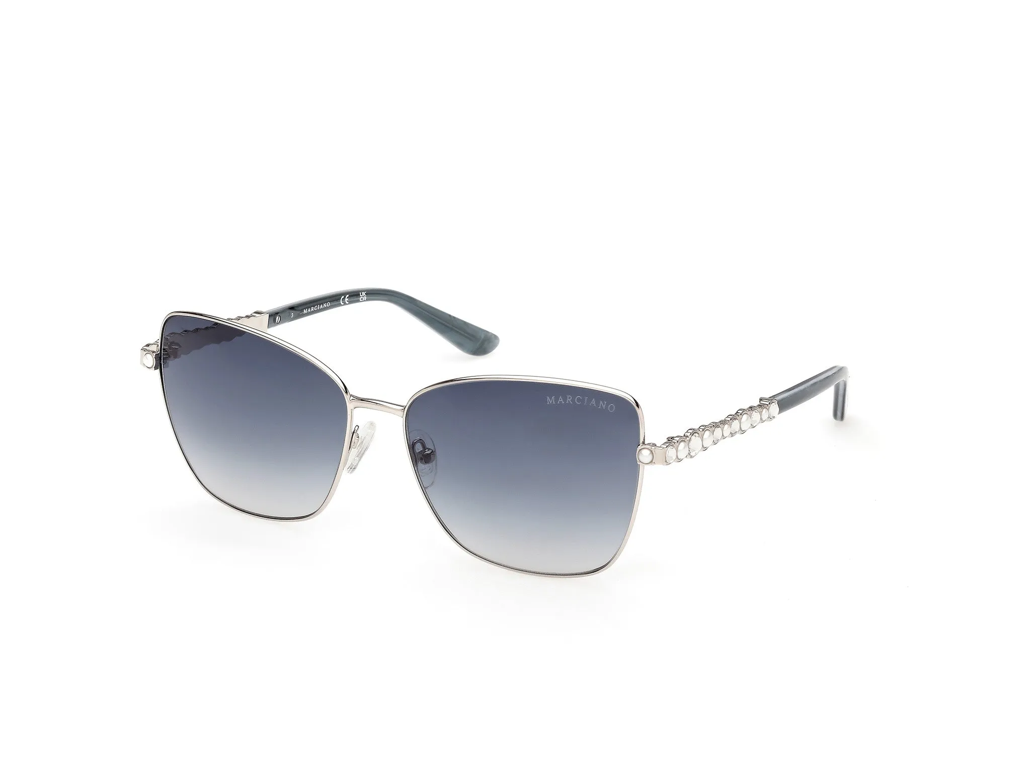 Guess by Marciano GM00037 10W Occhiali da sole Metallo Grigio Blu Farfalla Normale - immagine 1