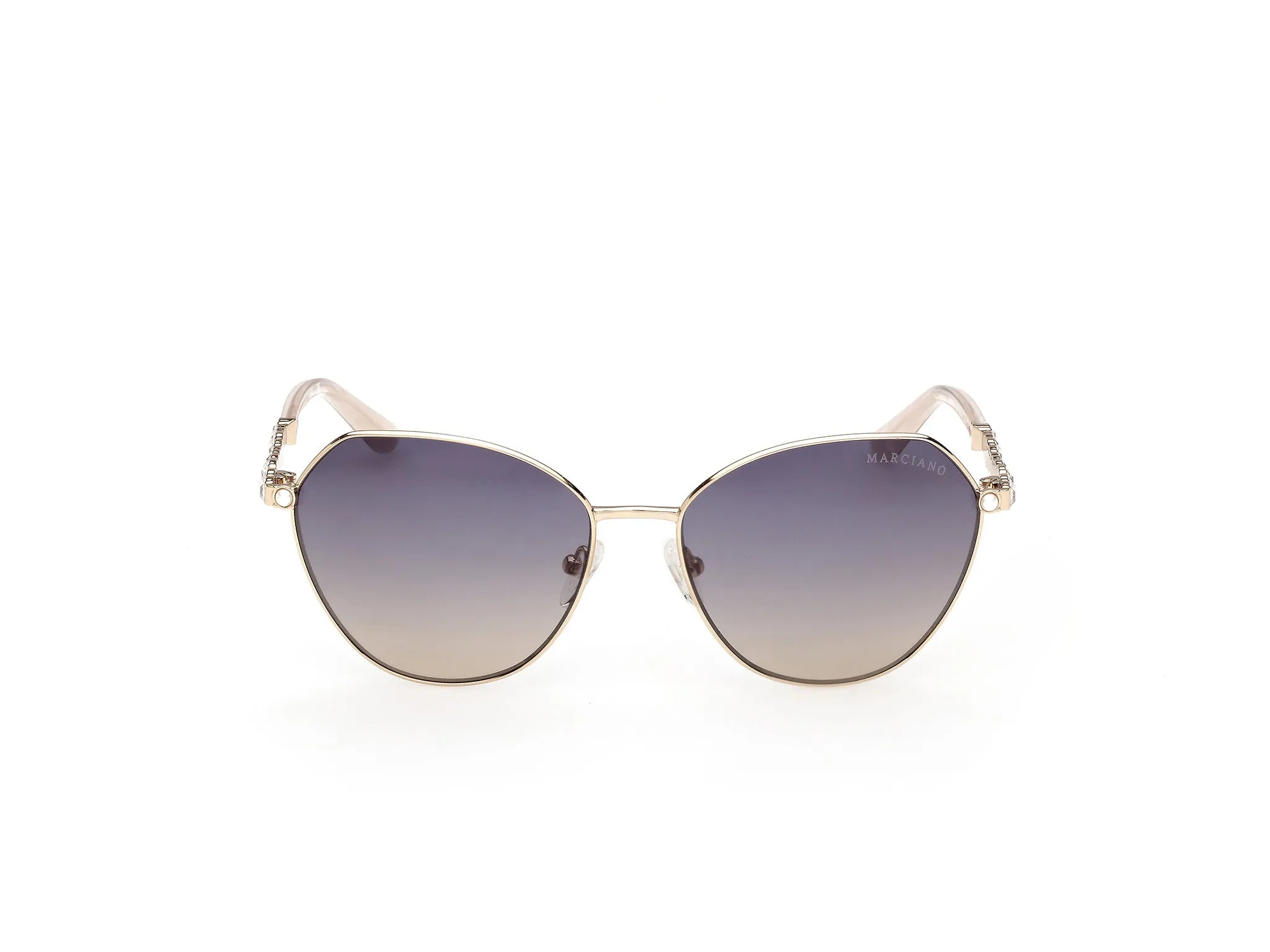 Guess by Marciano GM00036 33W Occhiali da sole Metallo Oro Blu Rotonda Normale - immagine 2