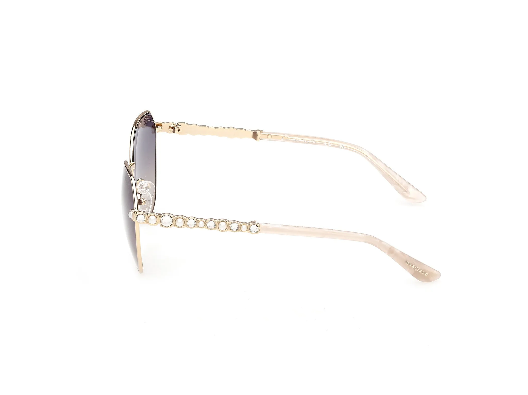 Guess by Marciano GM00036 33W Occhiali da sole Metallo Oro Blu Rotonda Normale - immagine 3