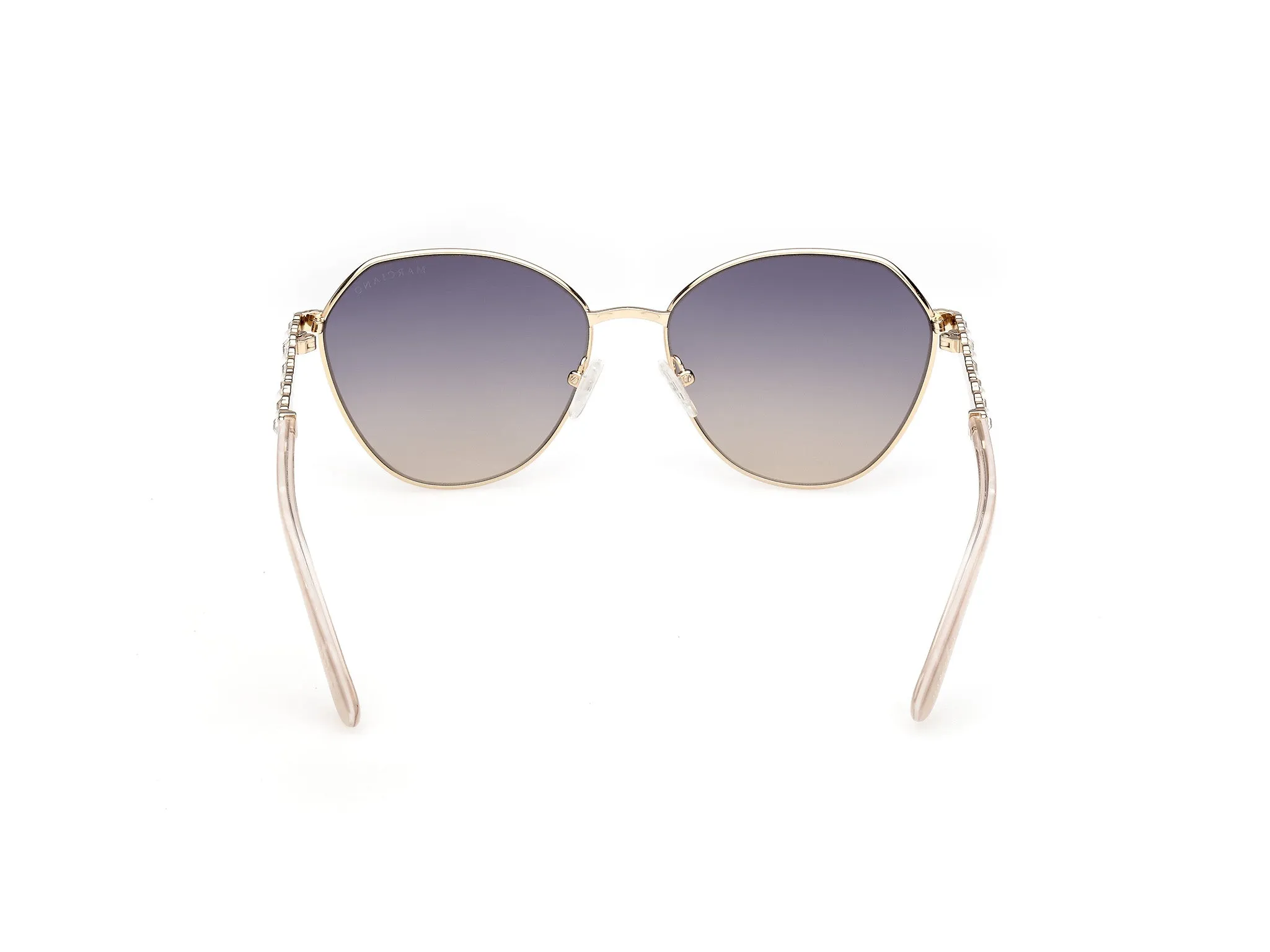 Guess by Marciano GM00036 33W Occhiali da sole Metallo Oro Blu Rotonda Normale - immagine 4