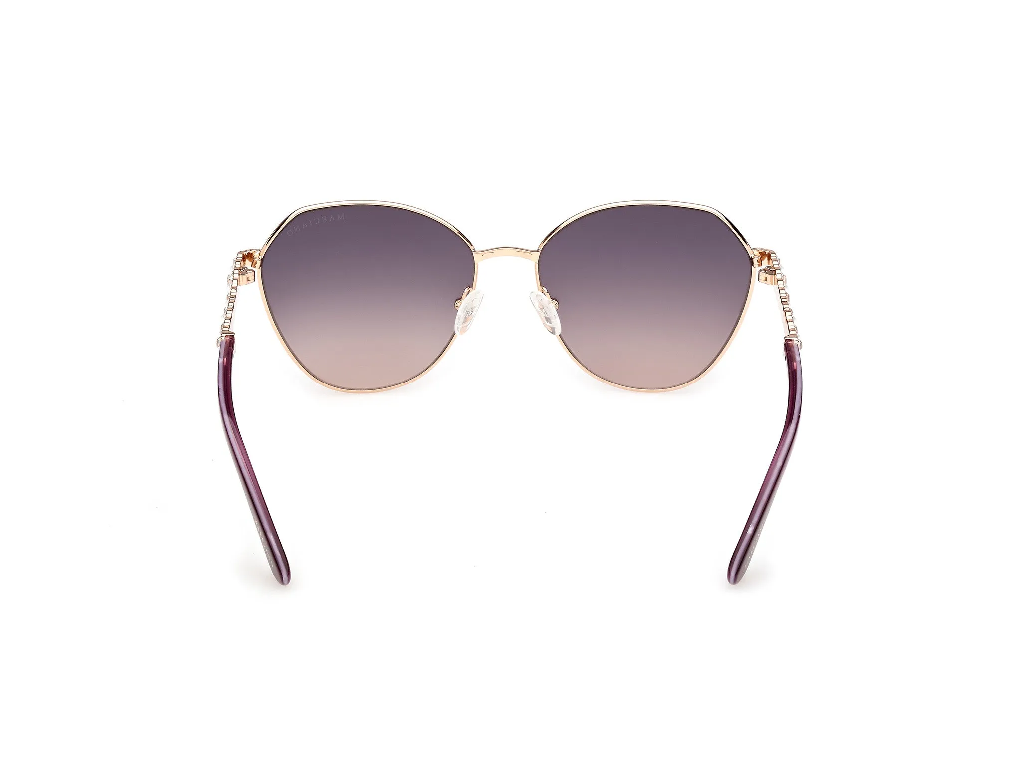 Guess by Marciano GM00036 32Z Occhiali da sole Metallo Oro Viola Rotonda Normale - immagine 4