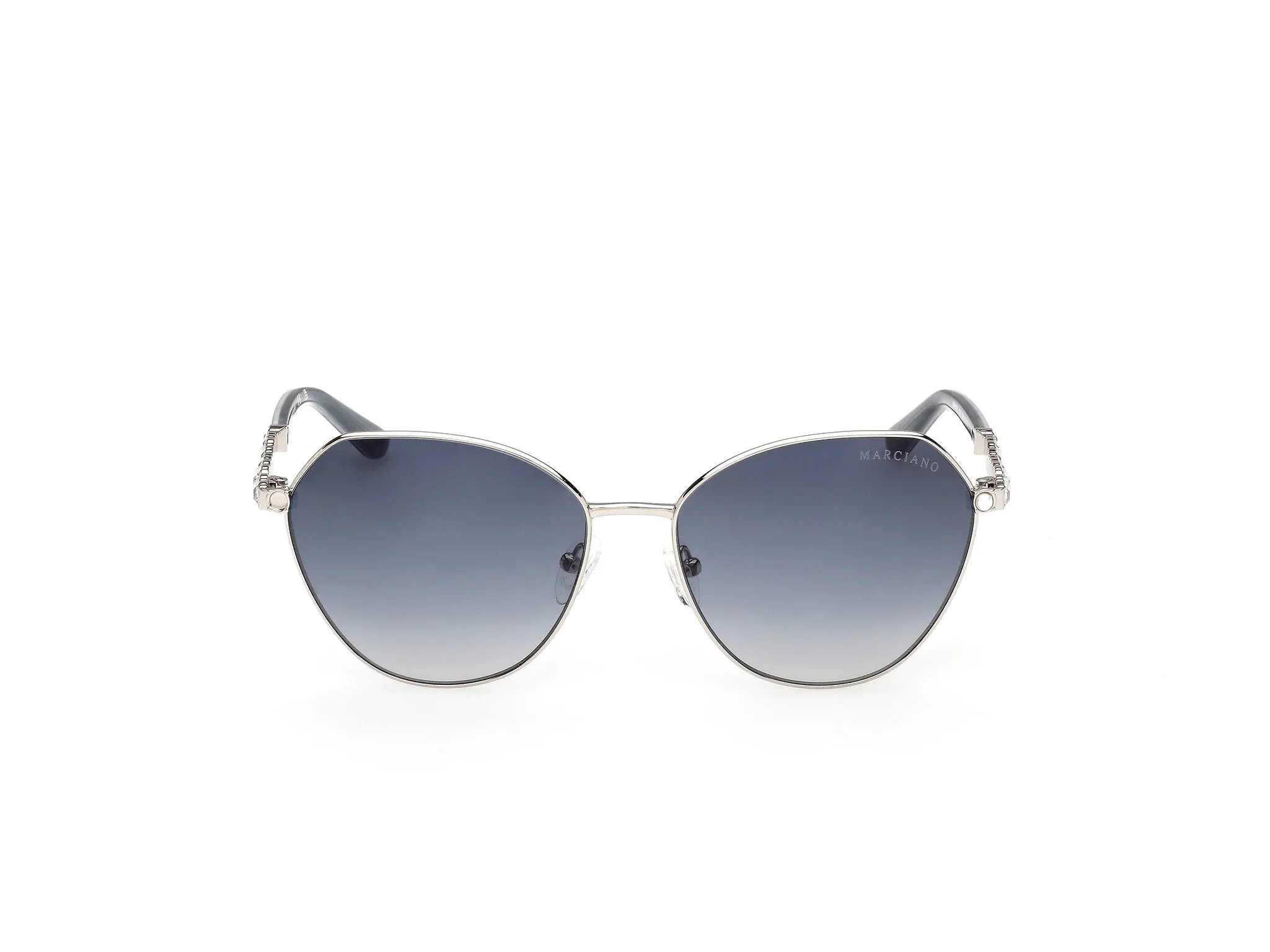 Guess by Marciano GM00036 10W Occhiali da sole Metallo Grigio Blu Rotonda Normale - immagine 2