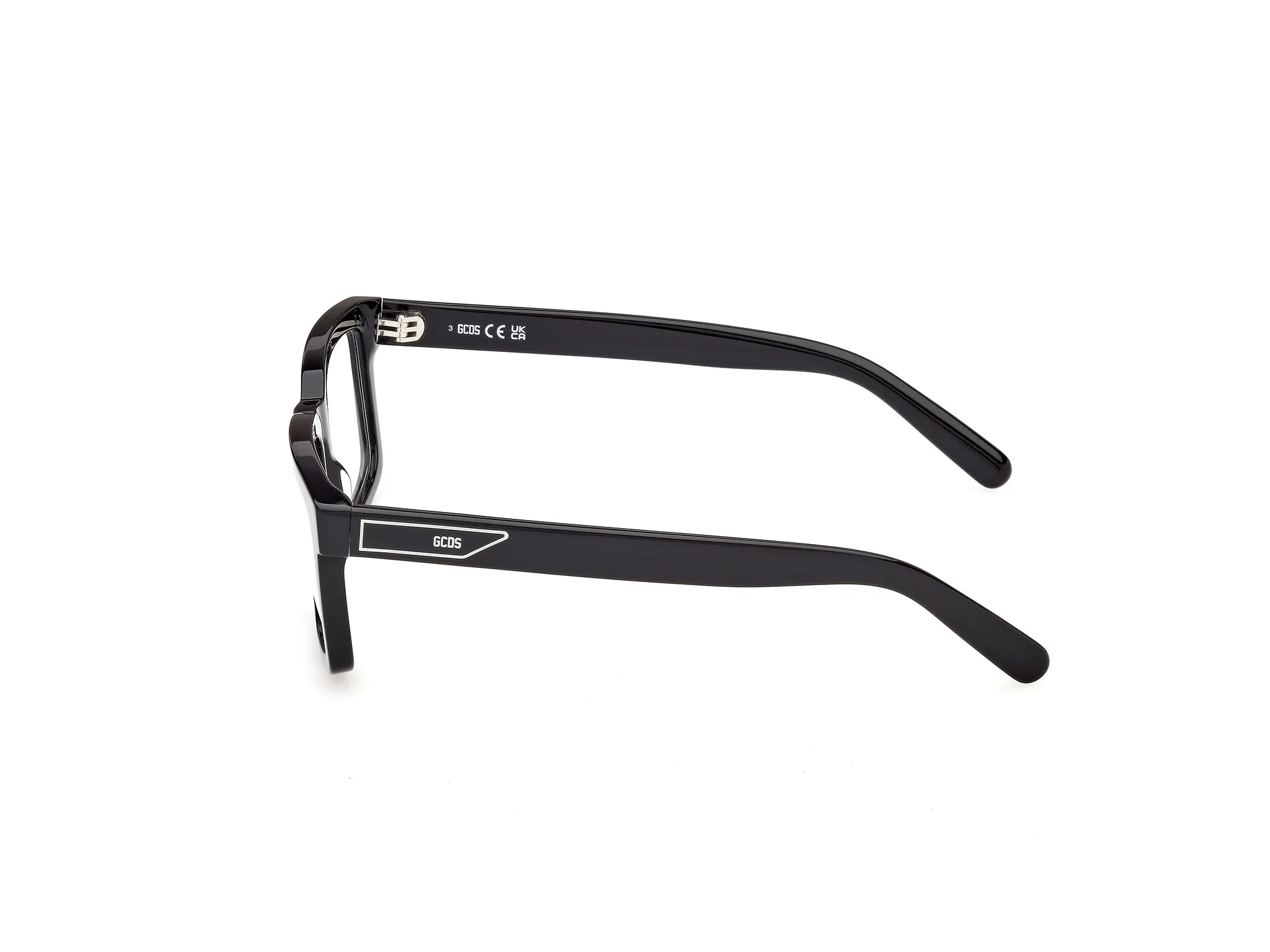 GCDS GD5055 1 Montature da vista Acetato Nero Squadrata Normale - immagine 3