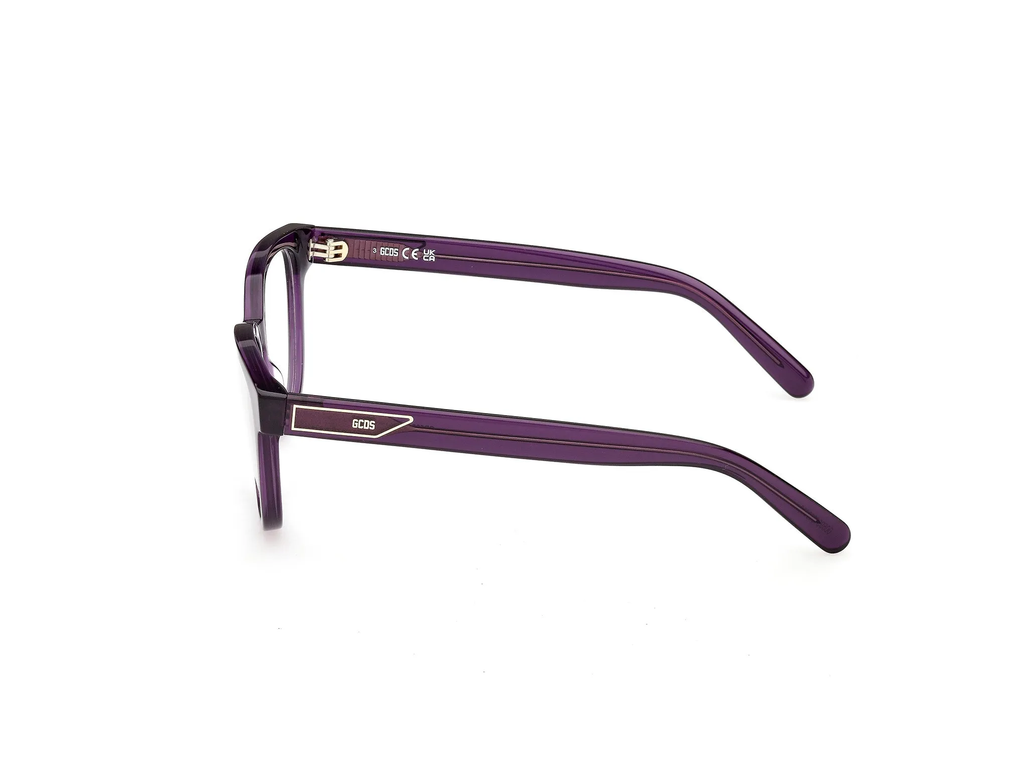 GCDS GD5054 81 Montature da vista Acetato Viola Squadrata Normale - immagine 3