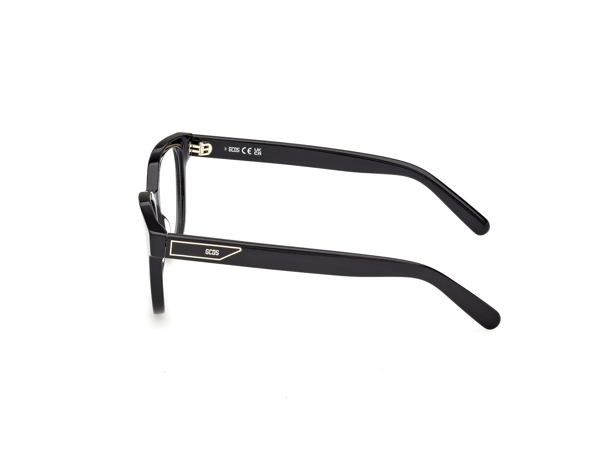 GCDS GD5054 1 Montature da vista Acetato Nero Squadrata Normale - immagine 3