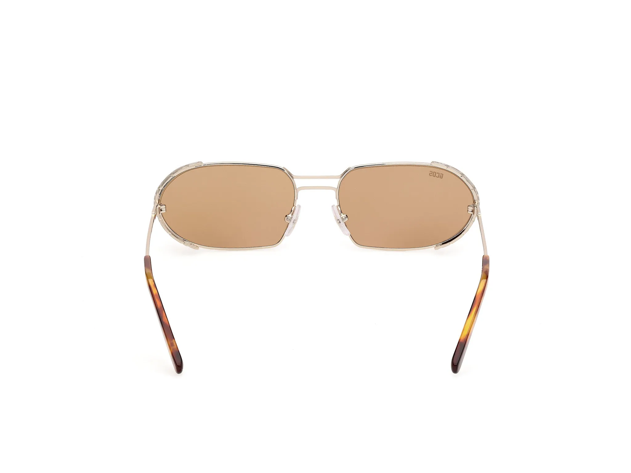 GCDS GD0078 32J Occhiali da sole Metallo Oro Roviex Rotonda Normale - immagine 4