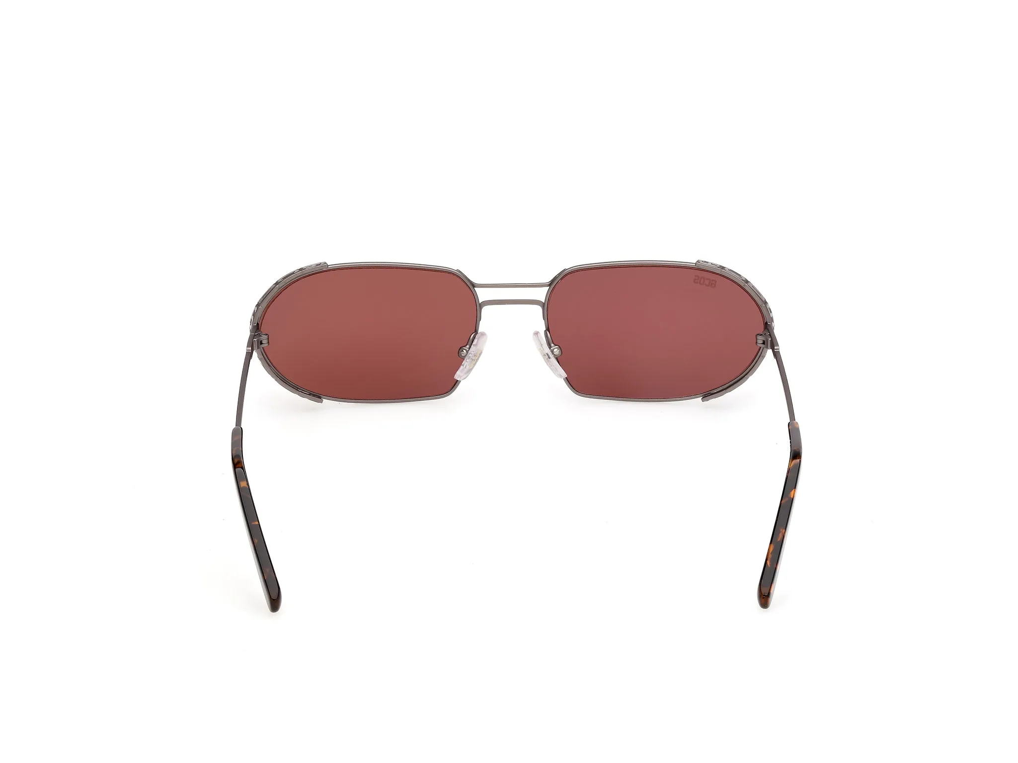 GCDS GD0078 13S Occhiali da sole Metallo Grigio Bordeaux Rotonda Normale - immagine 4