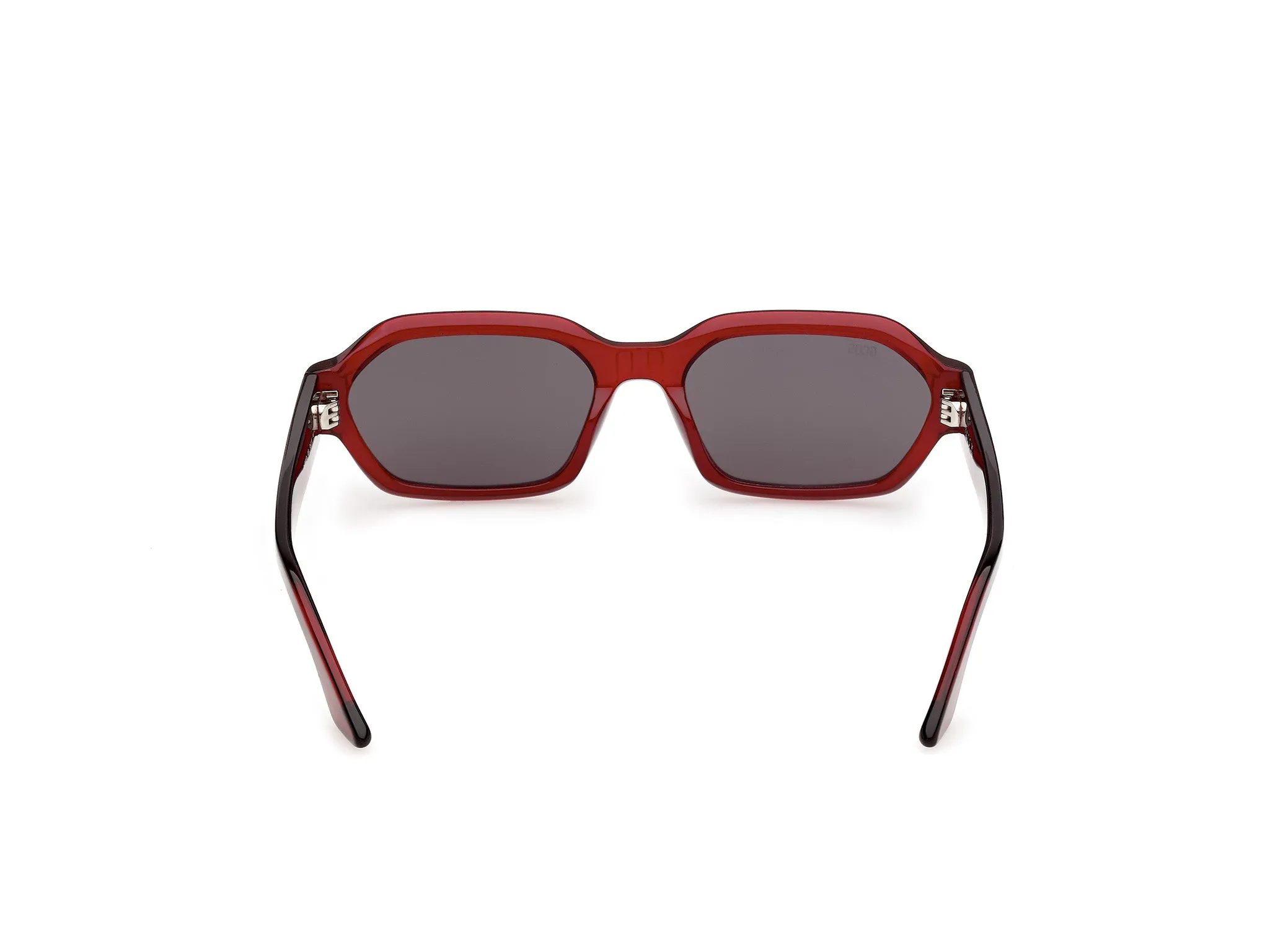 GCDS GD0076 69A Occhiali da sole Acetato Bordeaux Fumo Geometrica Normale - immagine 4