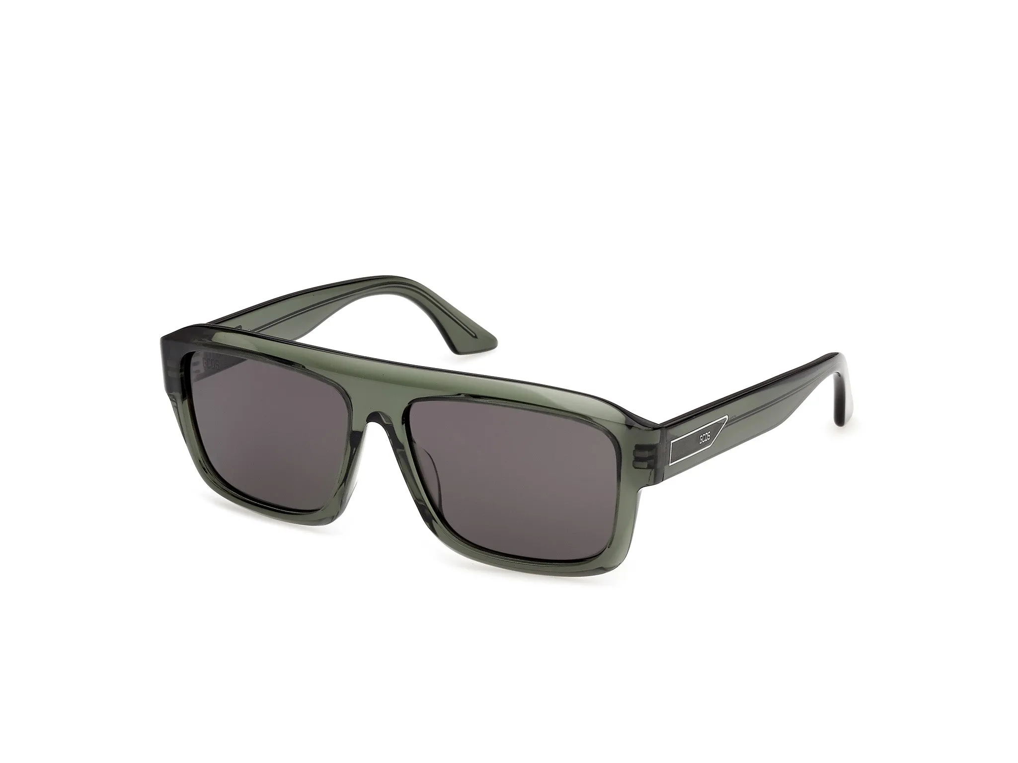 GCDS GD0075 96A Occhiali da sole Acetato Verde Fumo Squadrata Normale - immagine 1