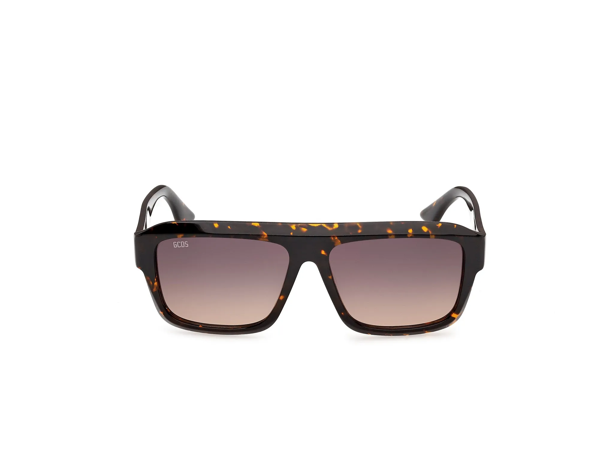 GCDS GD0075 52B Occhiali da sole Acetato Havana Fumo Squadrata Normale - immagine 2